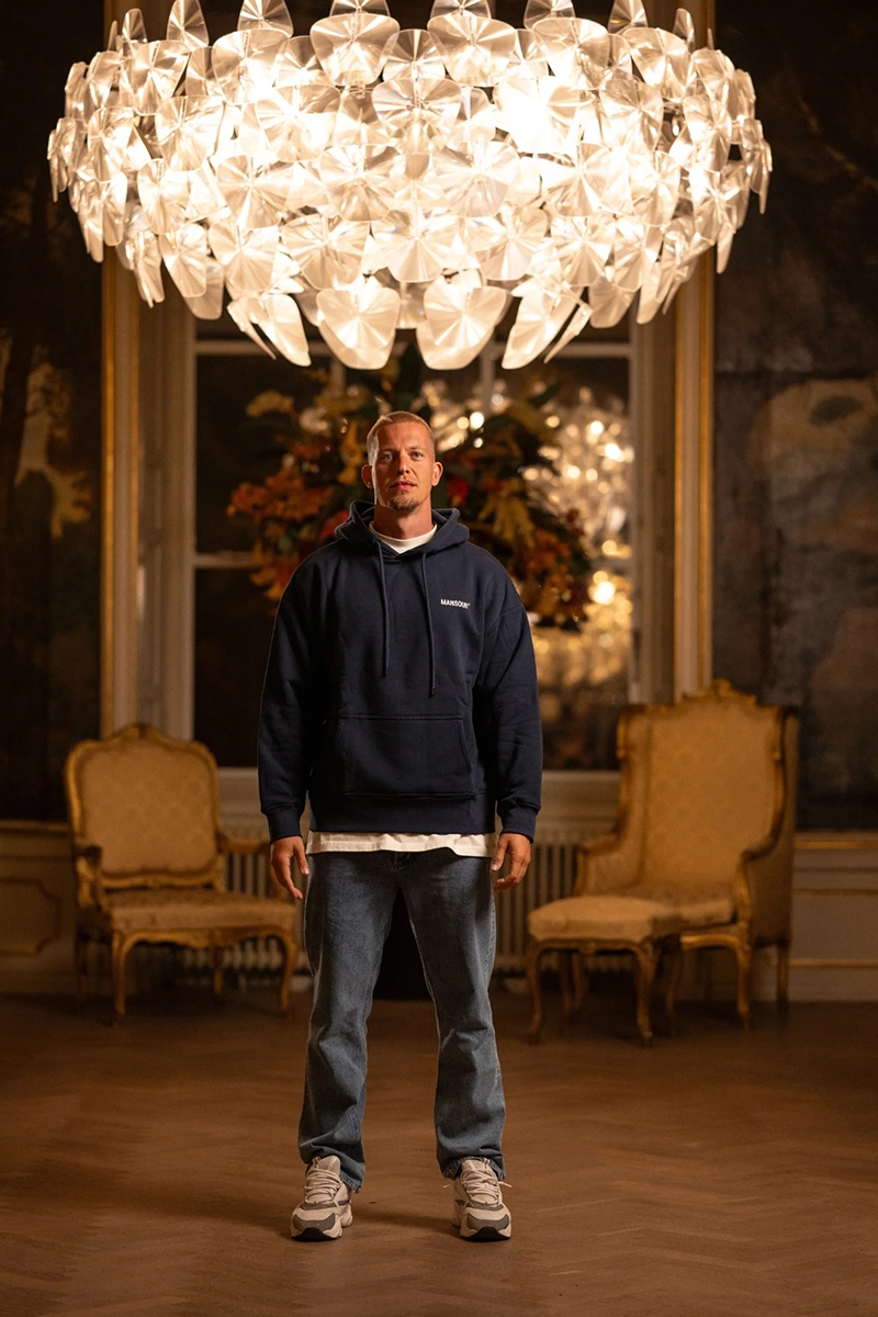 Mansour LOGO HOODIE Blauw-1 3