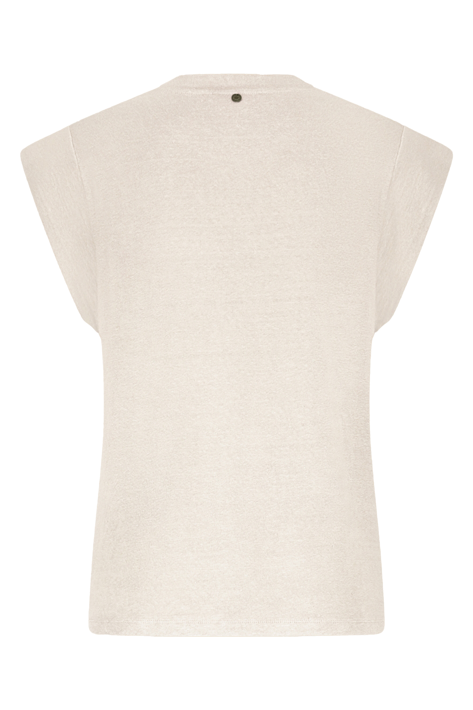 Dames t-shirt korte mouw ecru