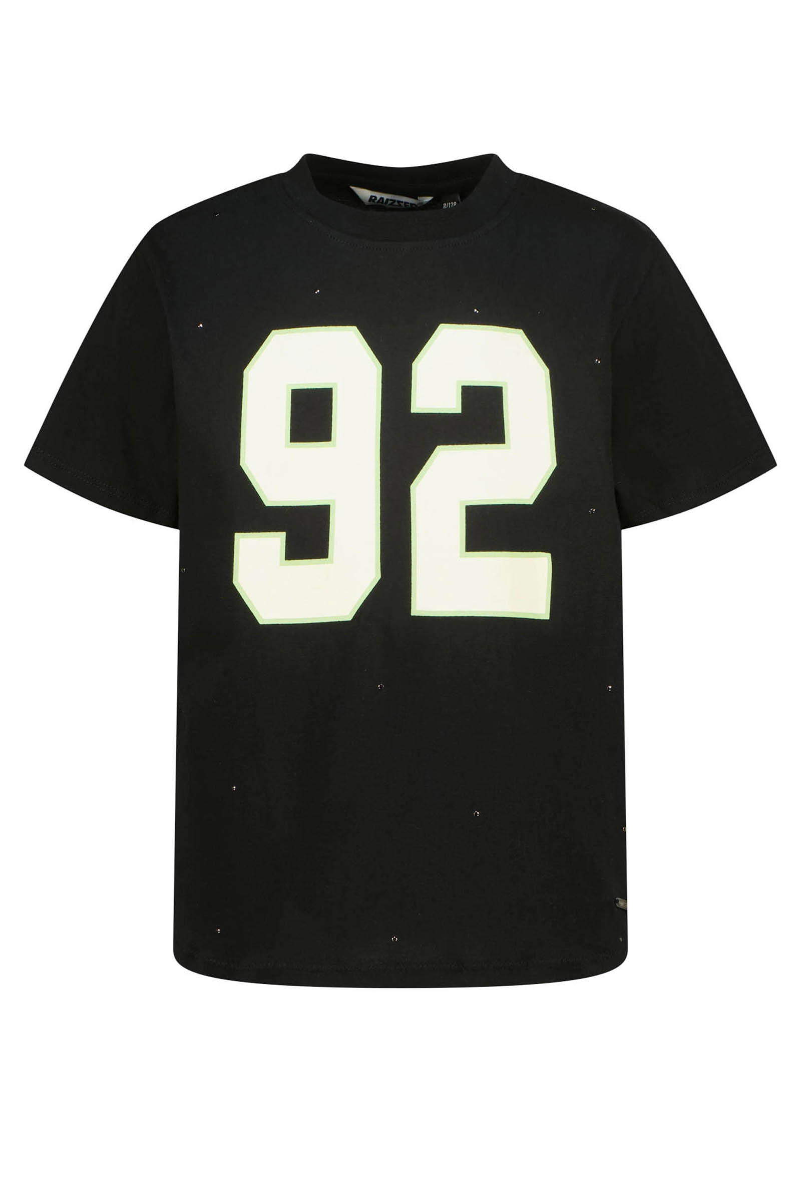 Meisjes t-shirt korte mouw zwart