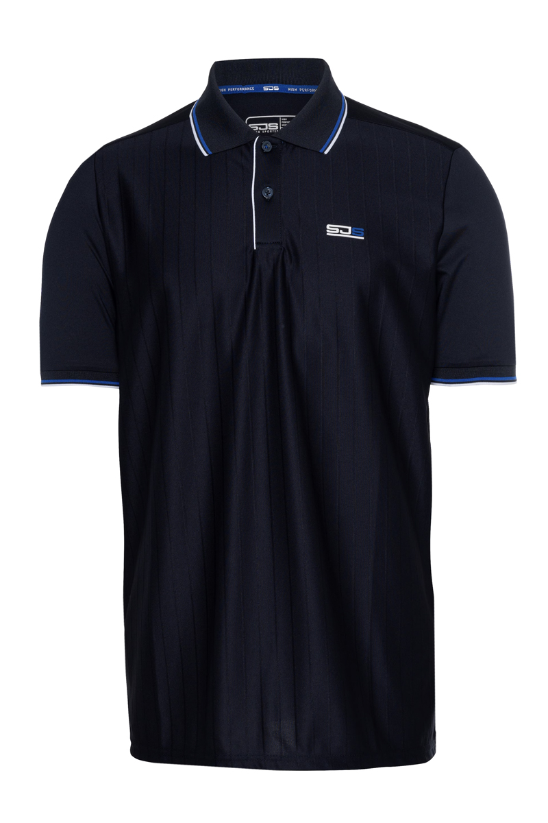 Tennis heren polo blauw