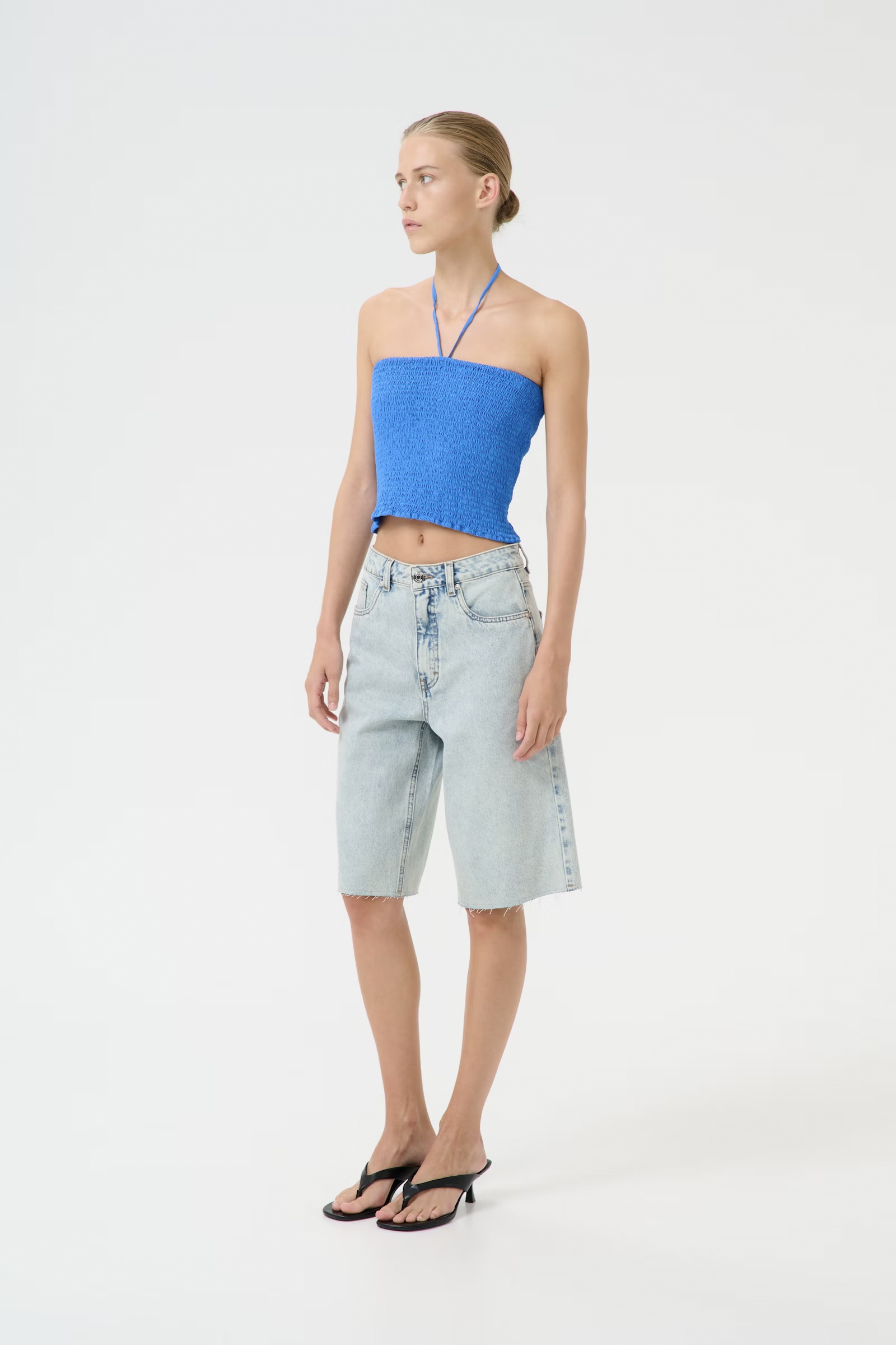 Dames short blauw