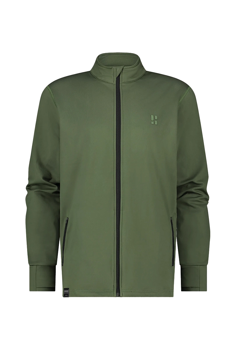 Wintersport heren fleece vest groen
