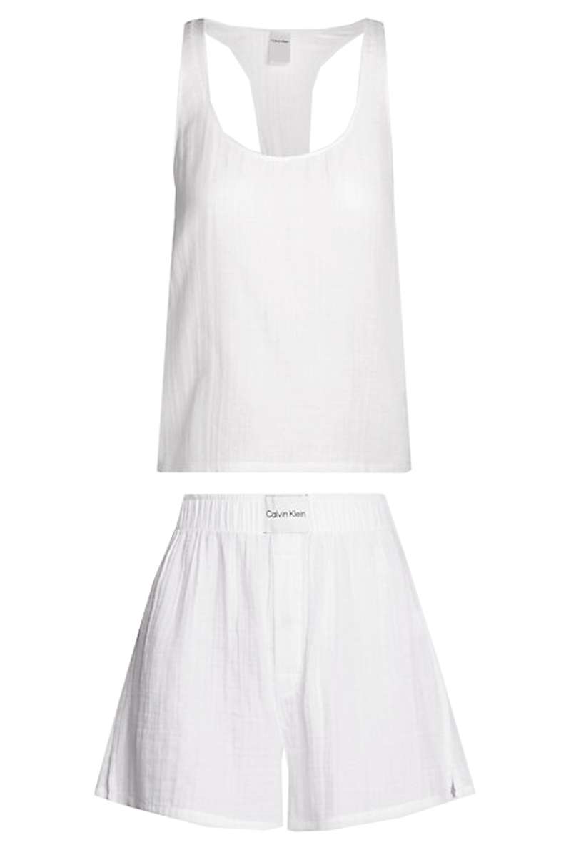 Nachtmode dames pyjama wit