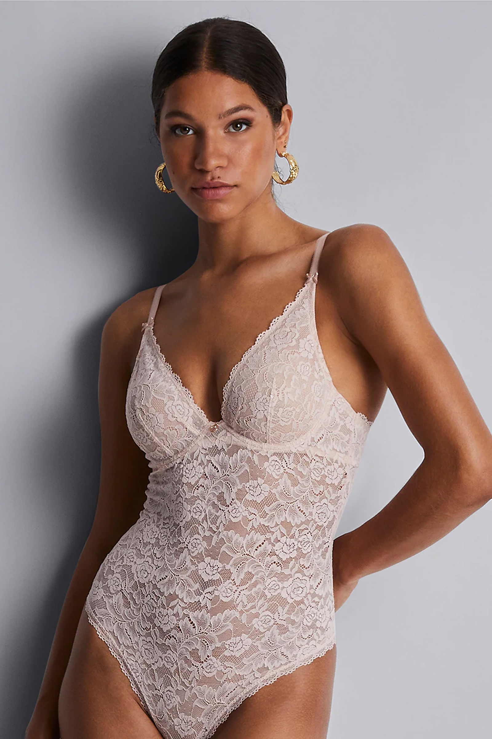 Lingerie dames bodystocking rose