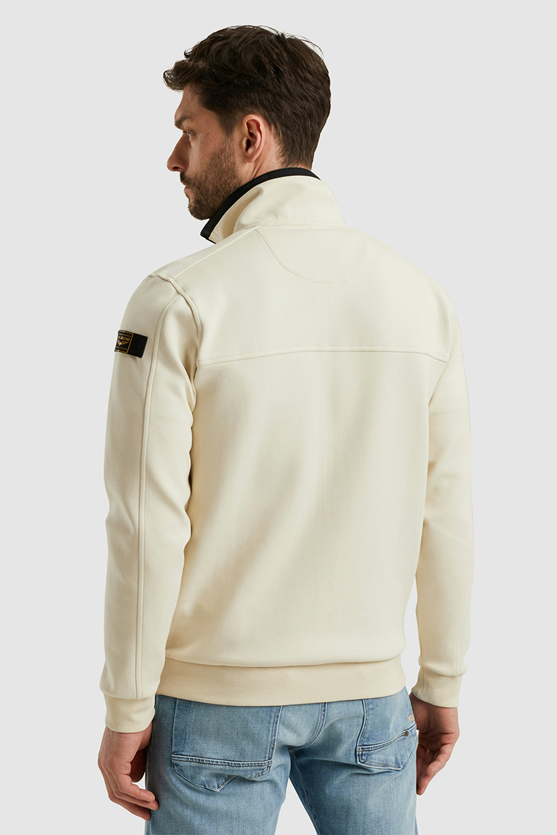 PME Legend Zip jacket spacer look sweat Ecru-1 3