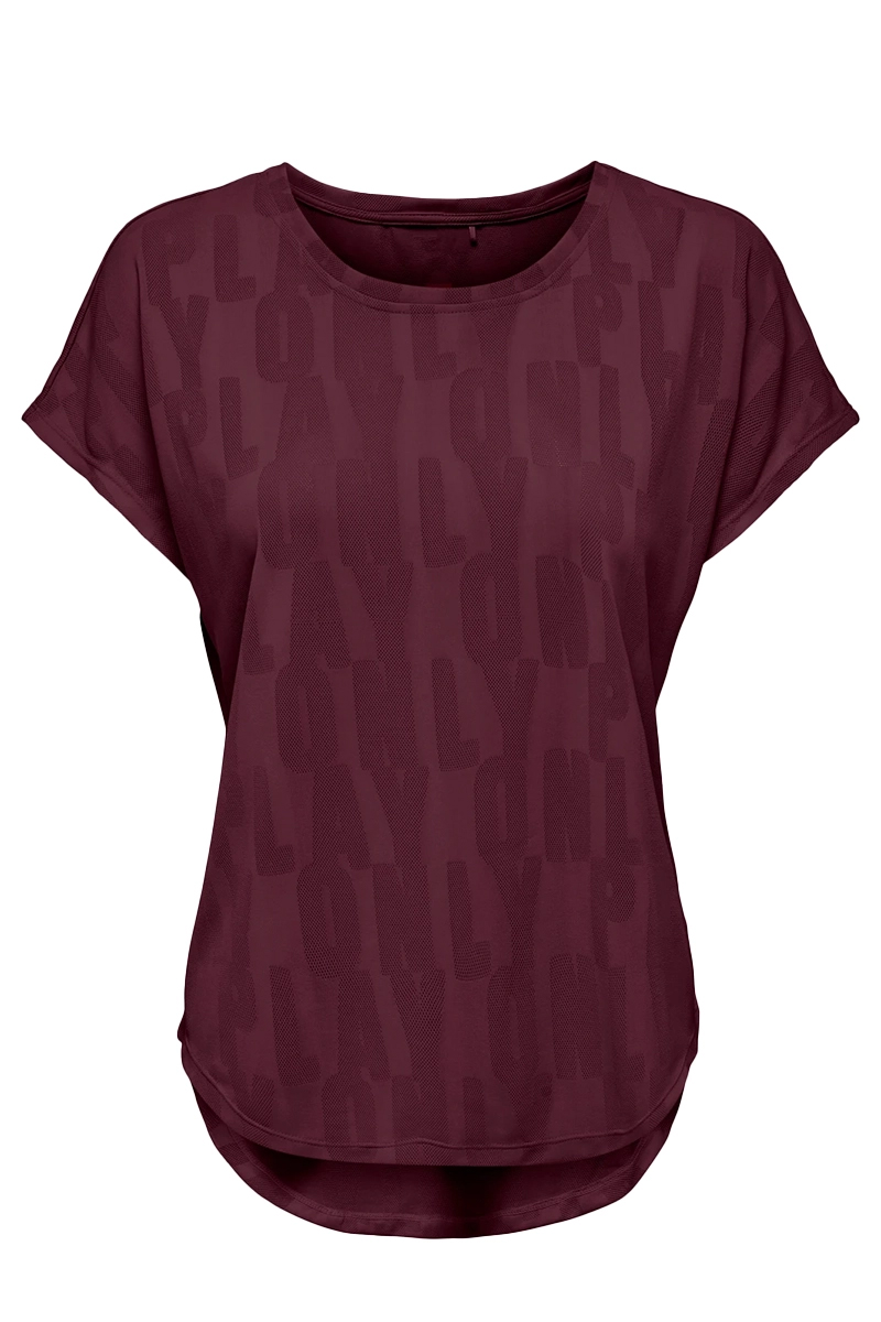Only Play ONPSIFI CURVED SS TRAIN TEE 193785-Windsor Wine 1