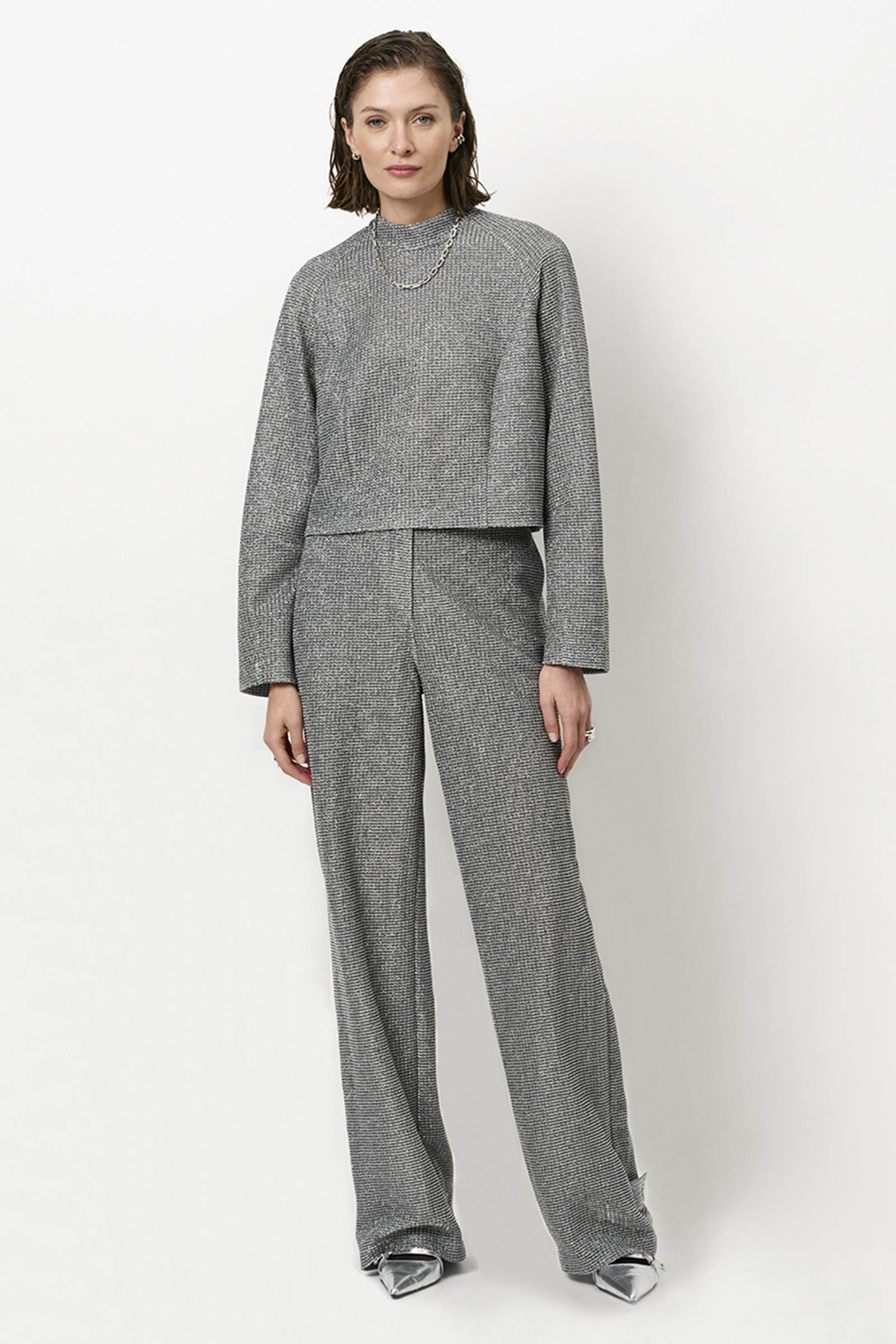Dames broek zilver