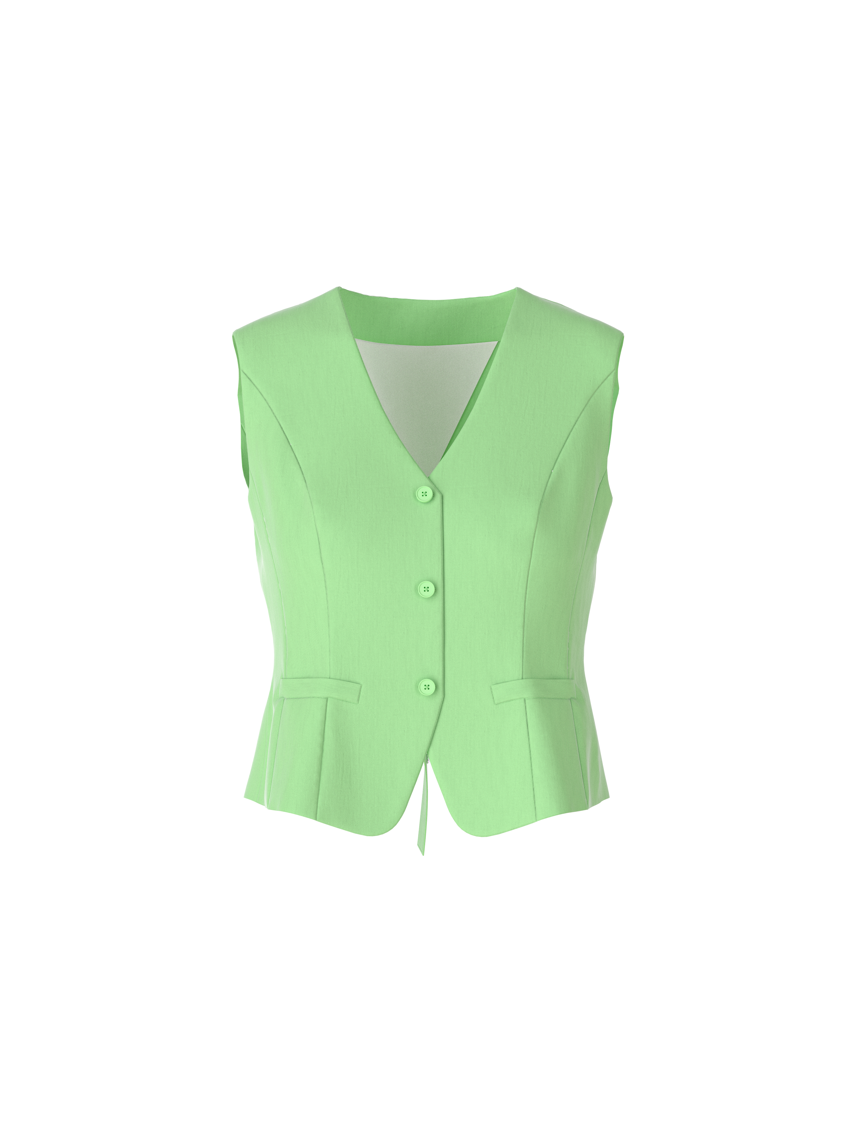 Dames gilet groen