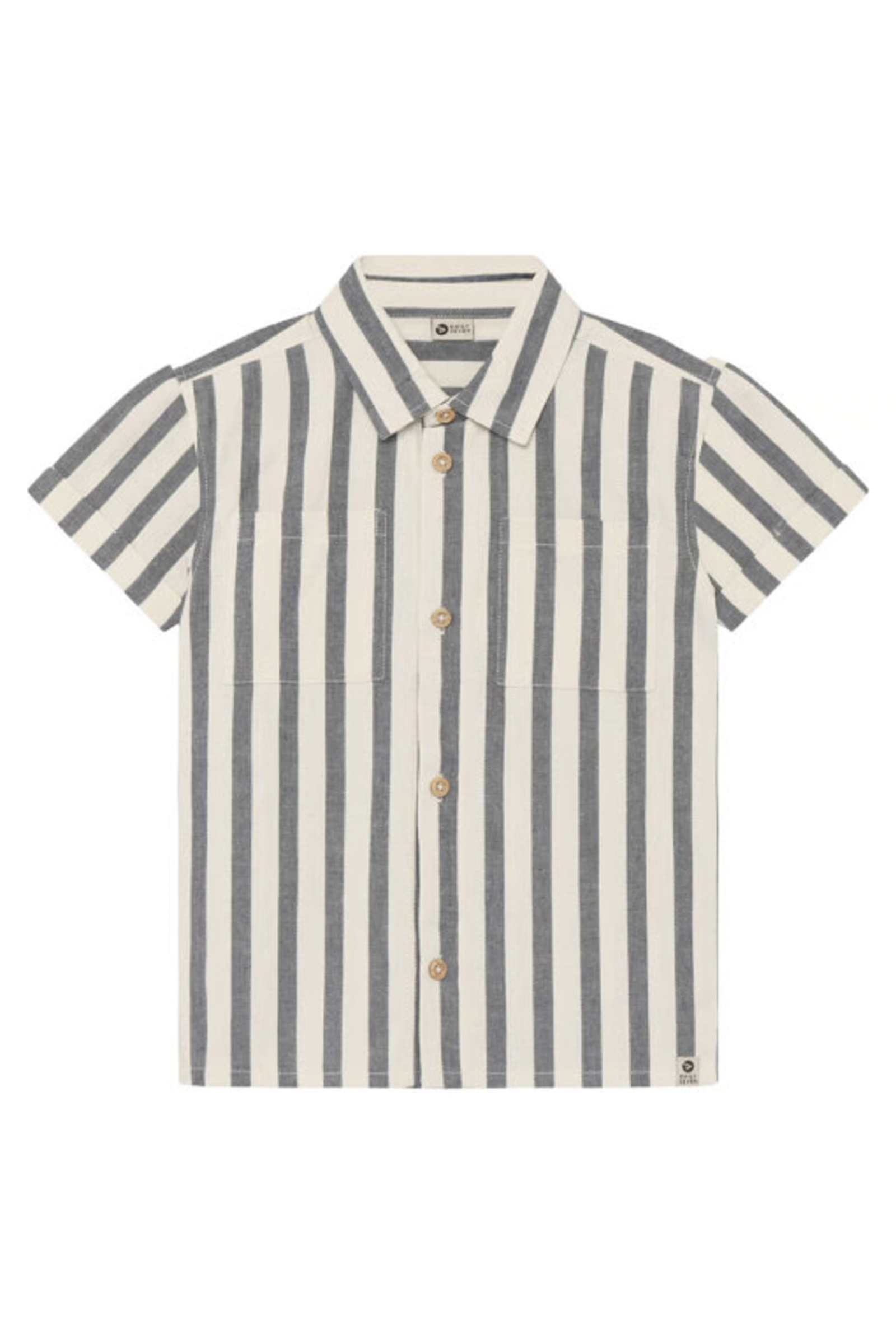 Jongens overhemd korte mouw grijs