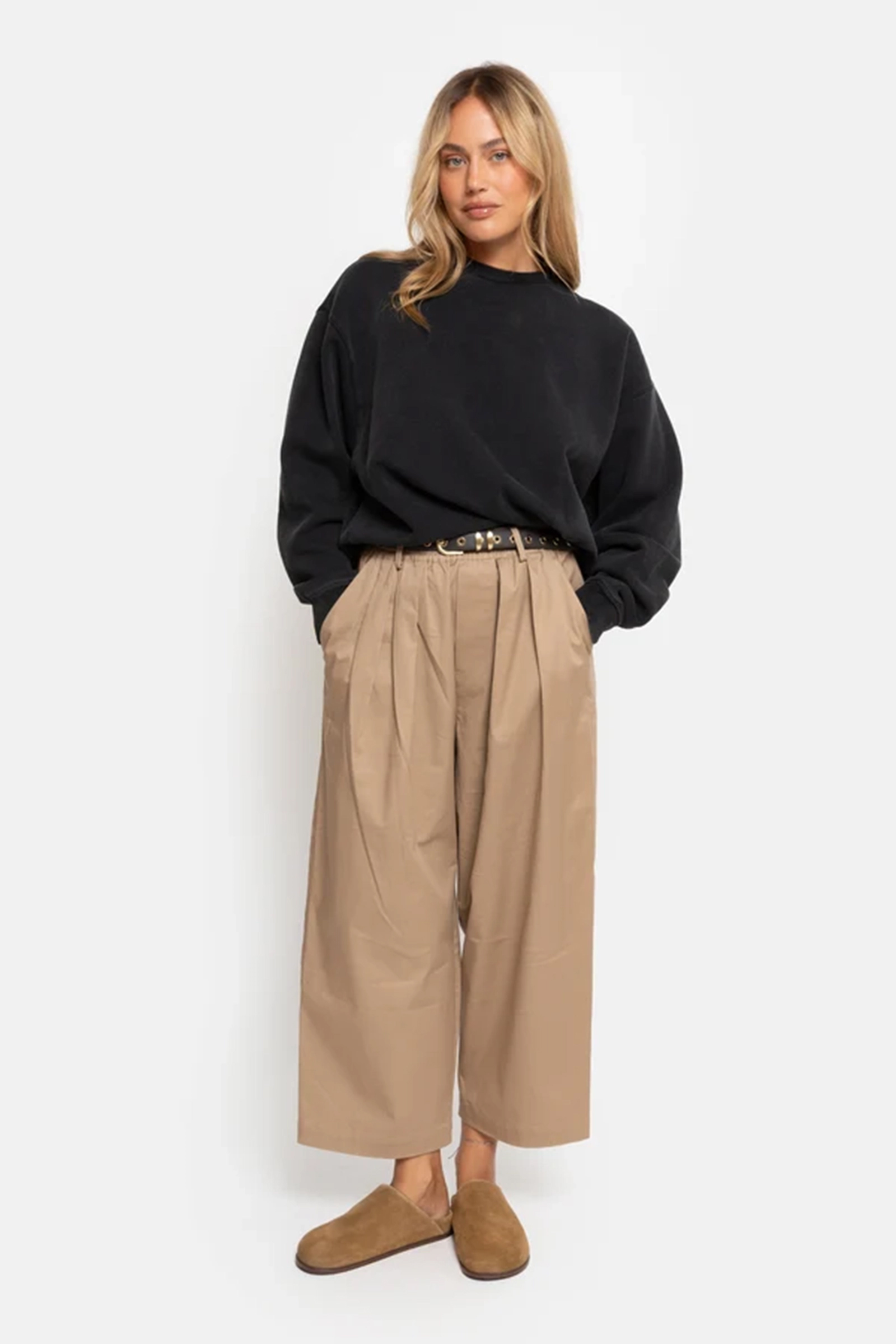 Dames broek bruin