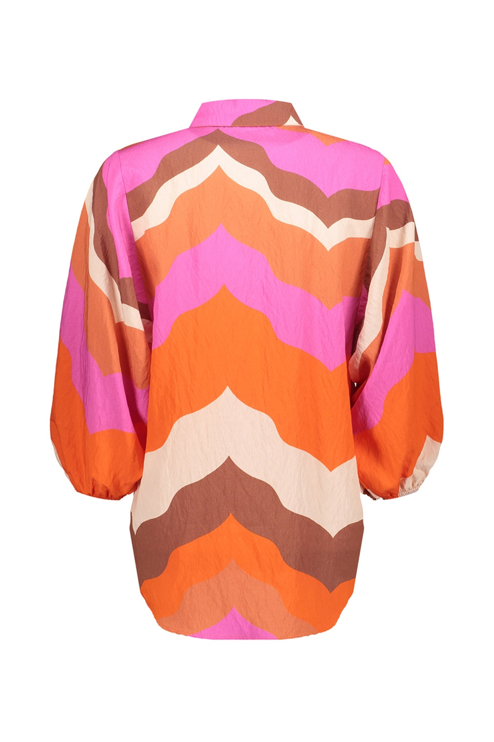 Dames blouse korte mouw oranje