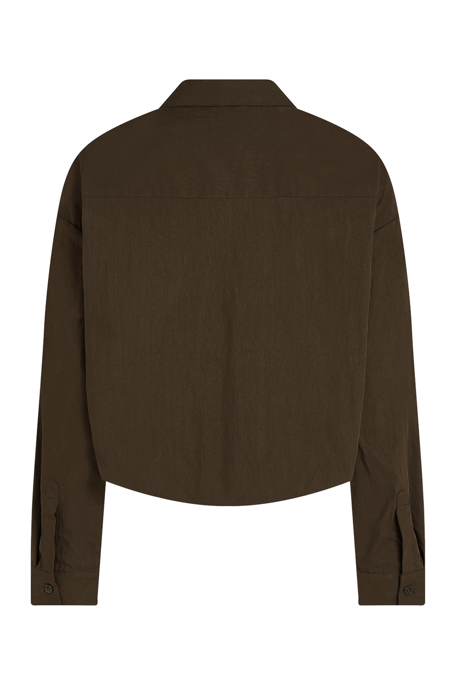 Dames blouse lange mouw bruin