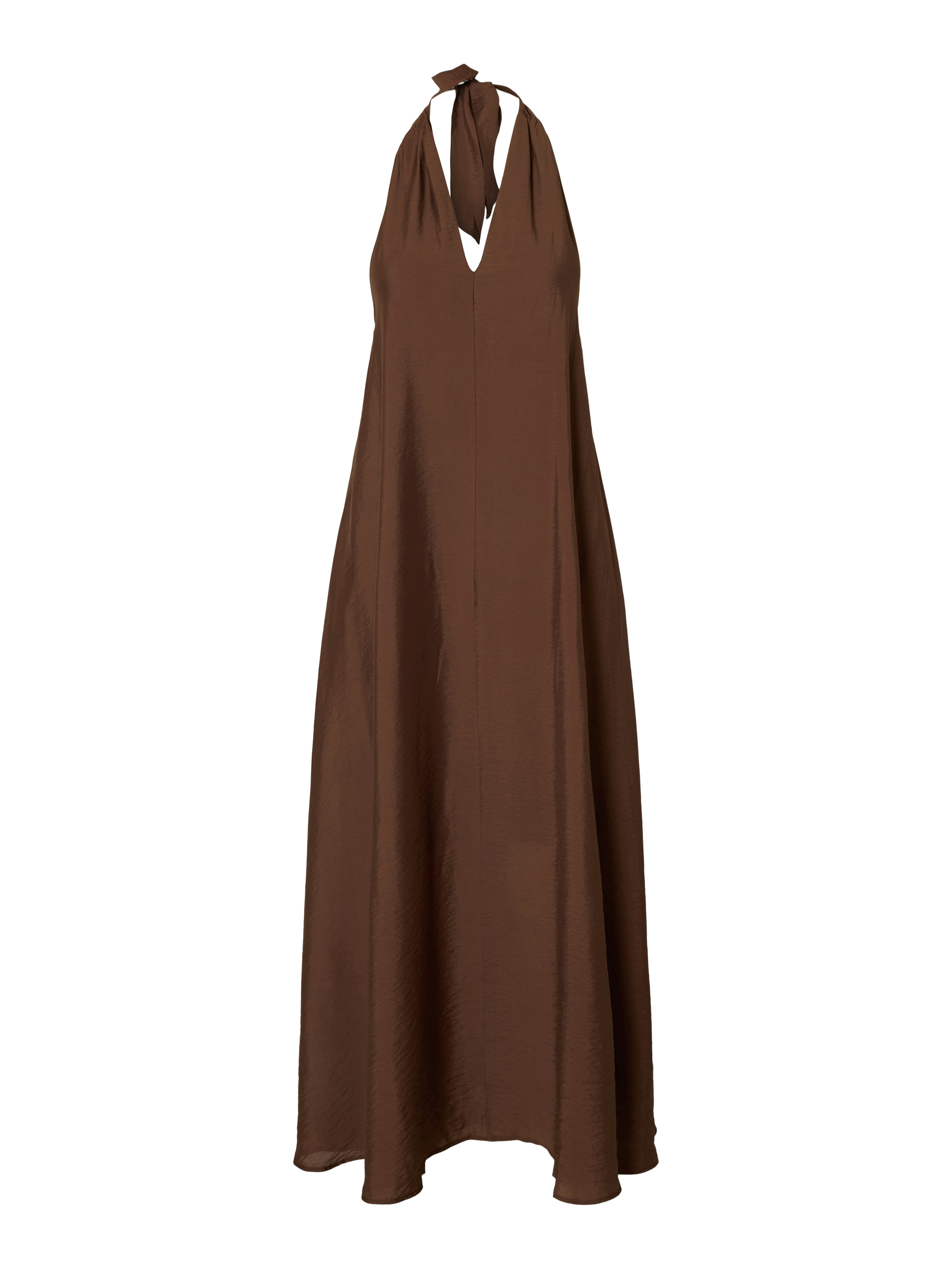 Selected SLFVILMI SL ANKLE NECKHOLDER DRESS 186598-Chestnut 1