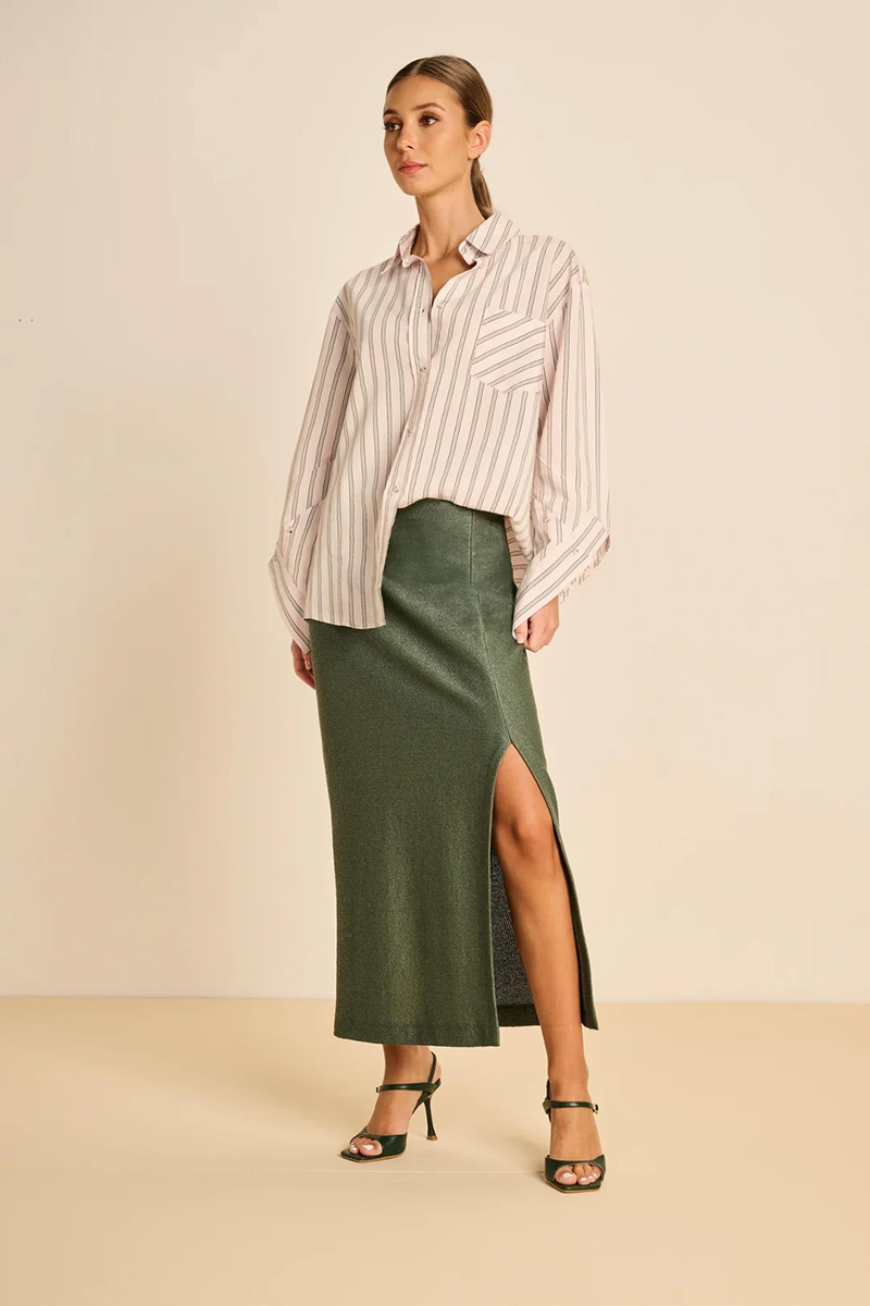Dames blouse lange mouw rose