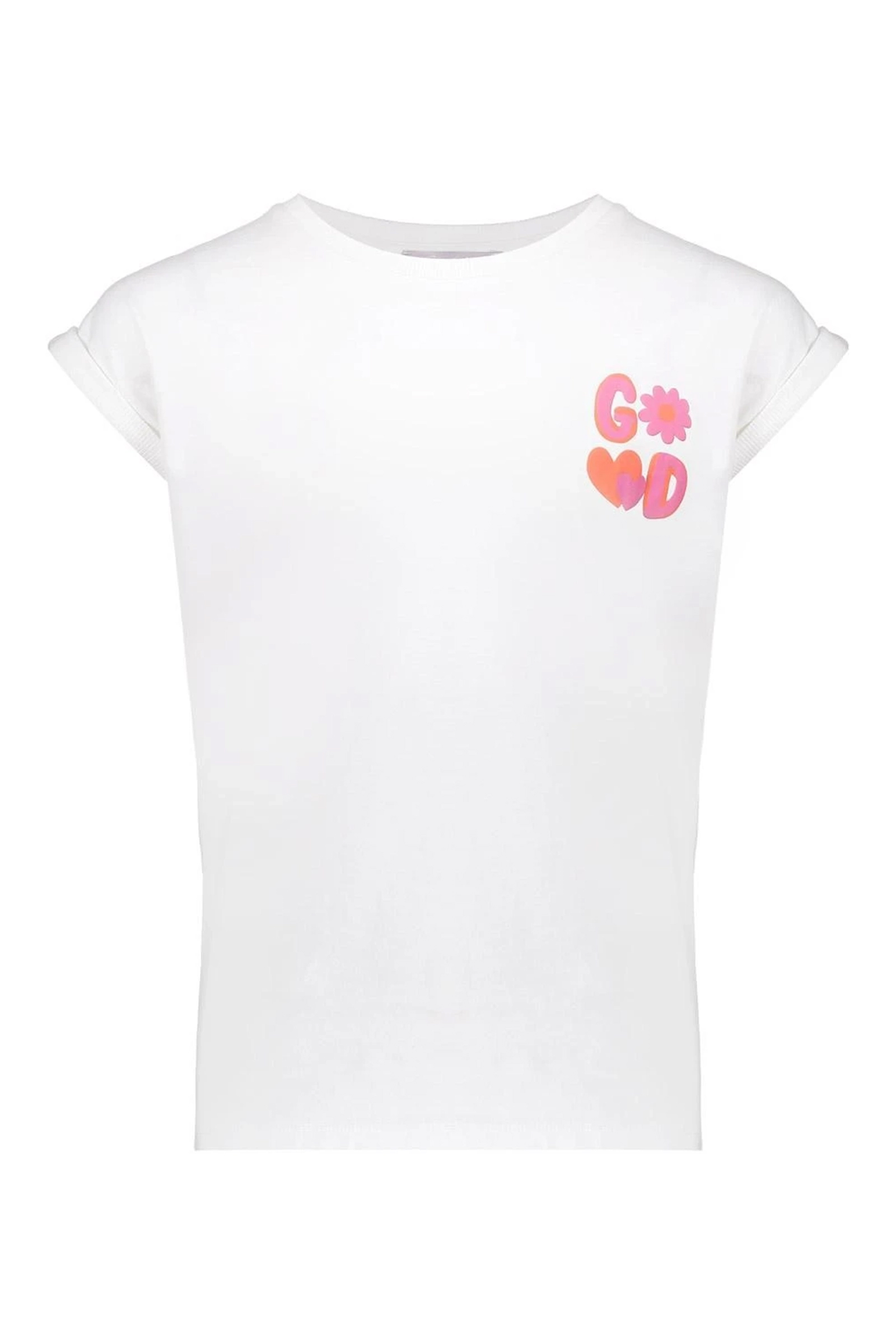 Meisjes t-shirt korte mouw grijs
