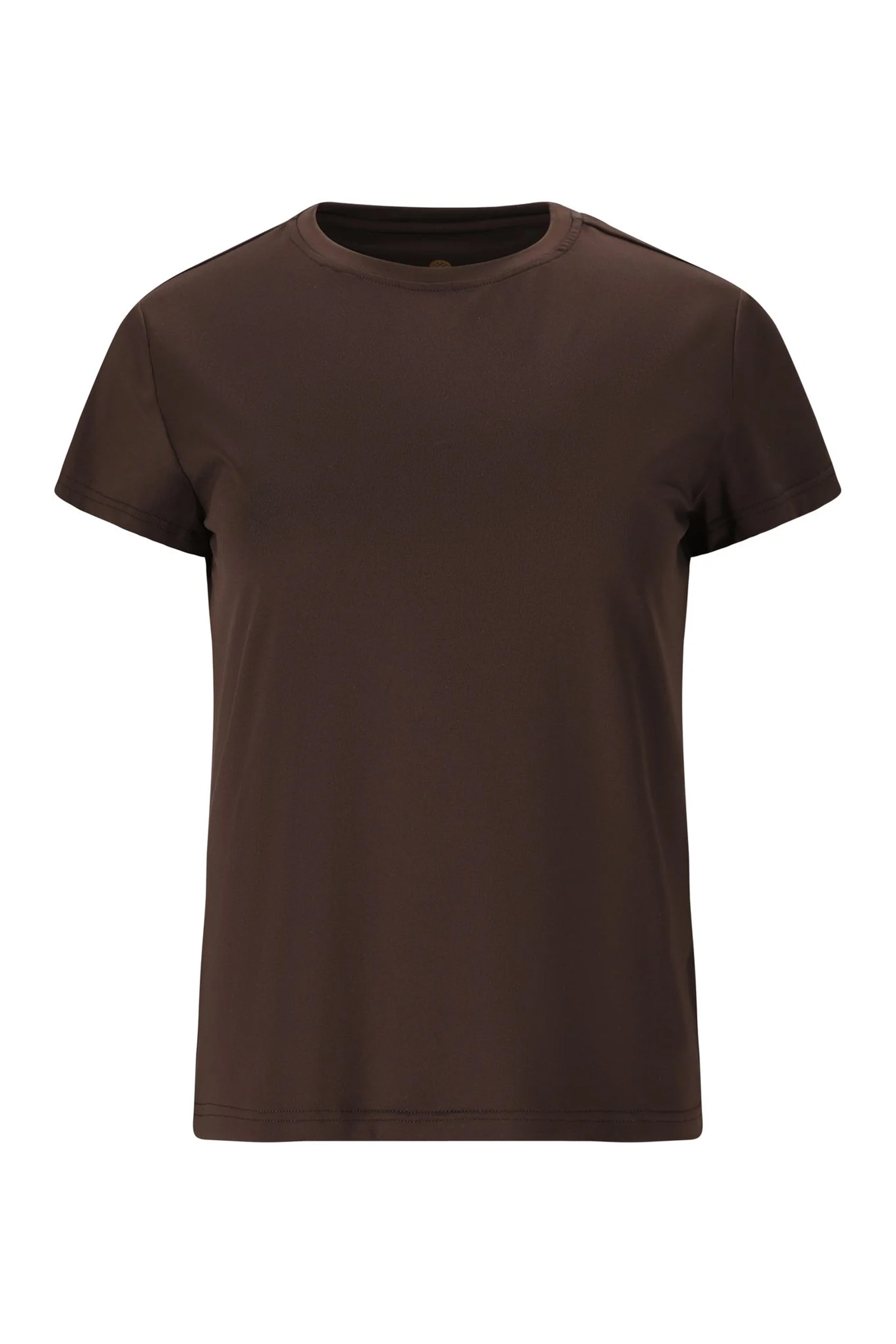 Fitness dames t-shirt km bruin