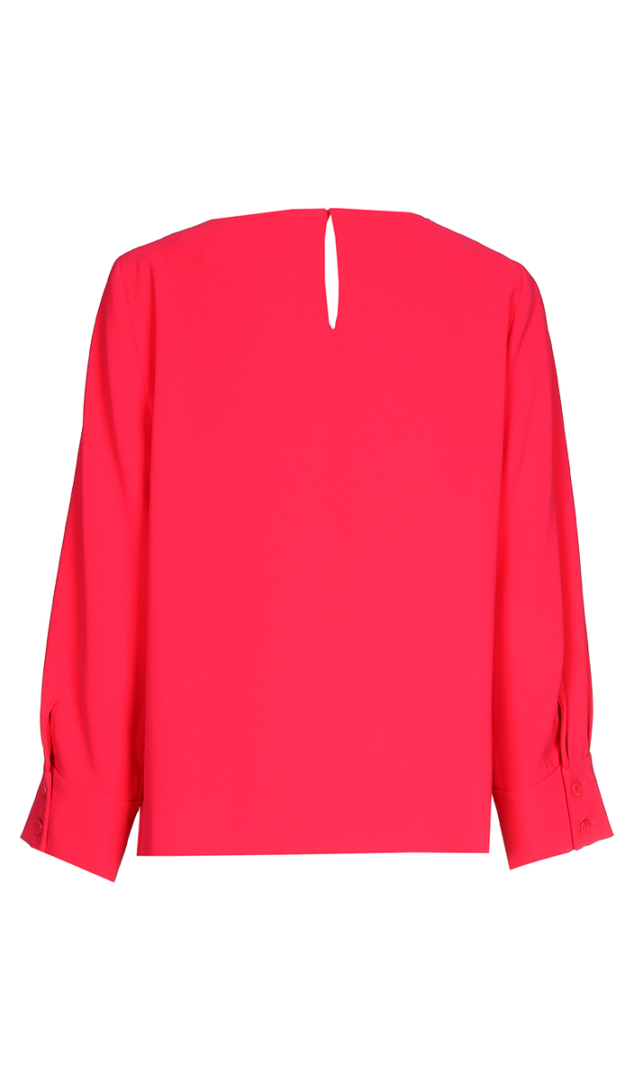 Dames blouse lange mouw rose