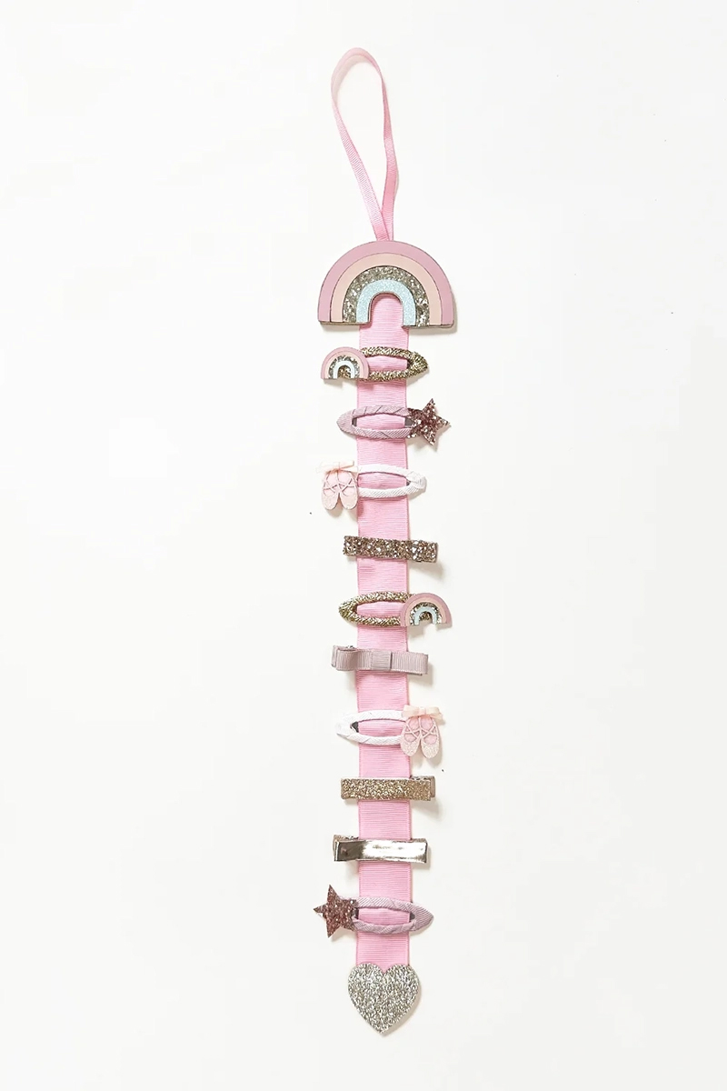 ROCKAHULA KIDS Shimmer rainbow clip hanger Rose-1 2