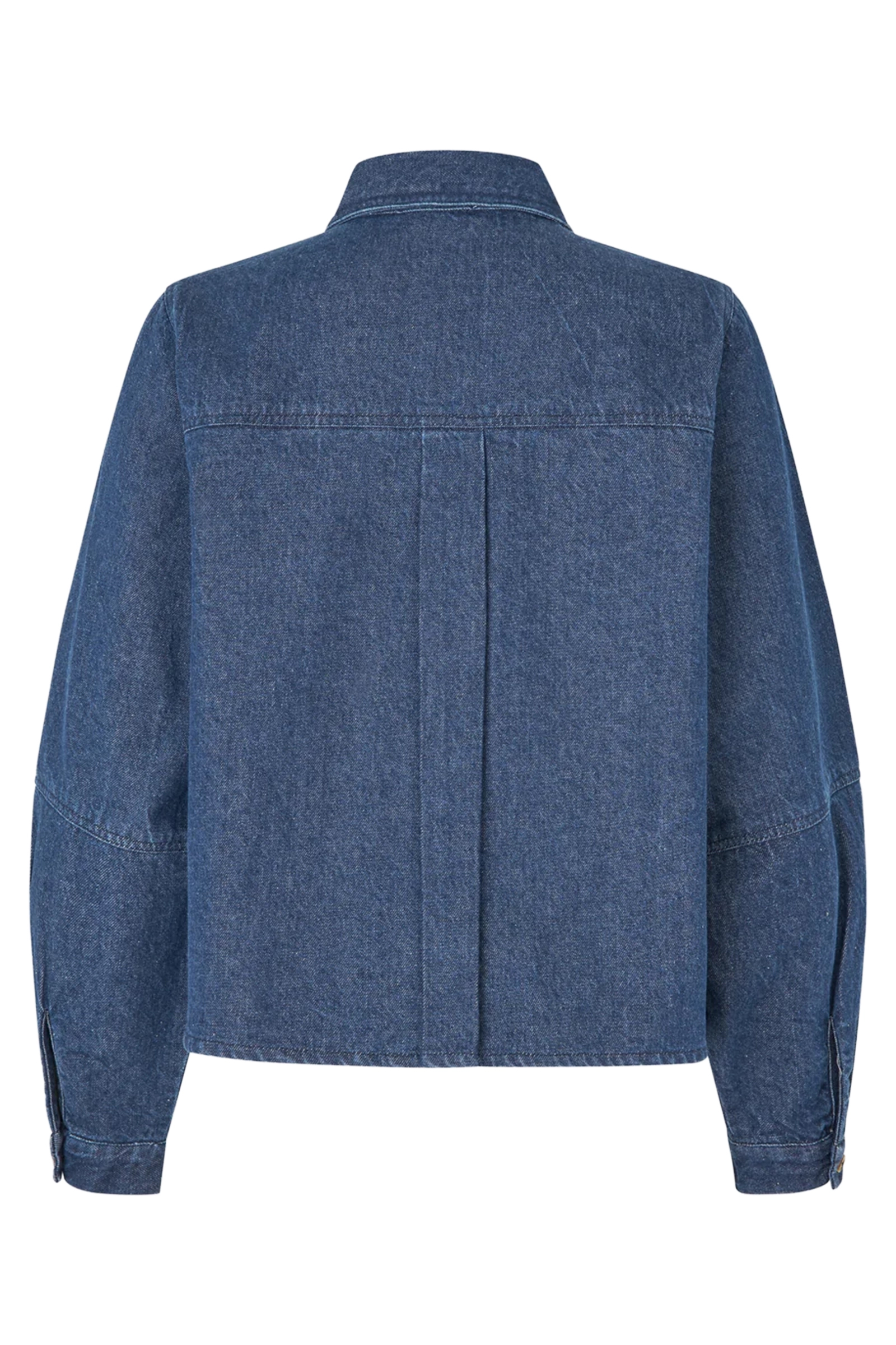 Dames blouse lange mouw blauw