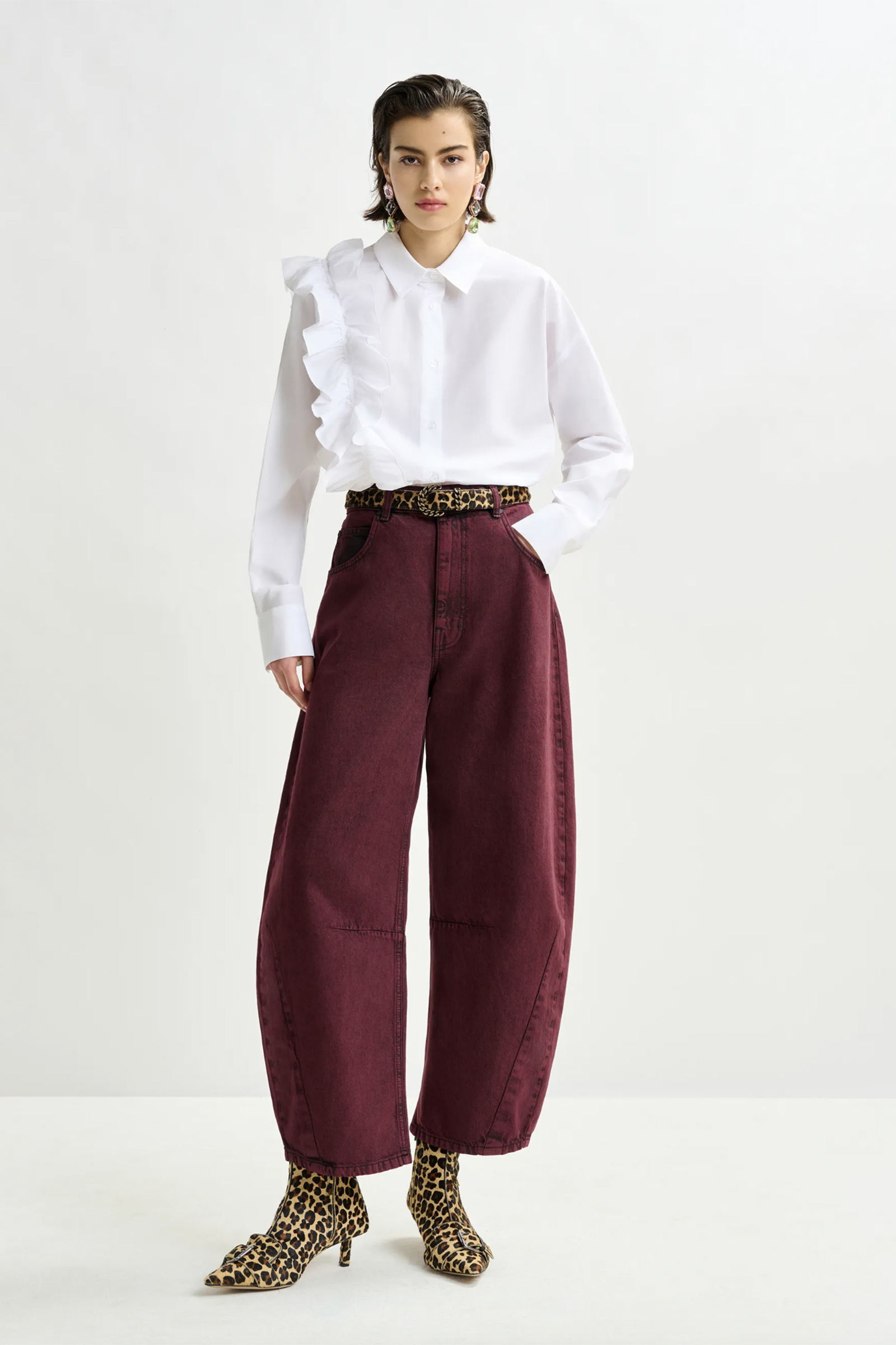 Dames jeans rood
