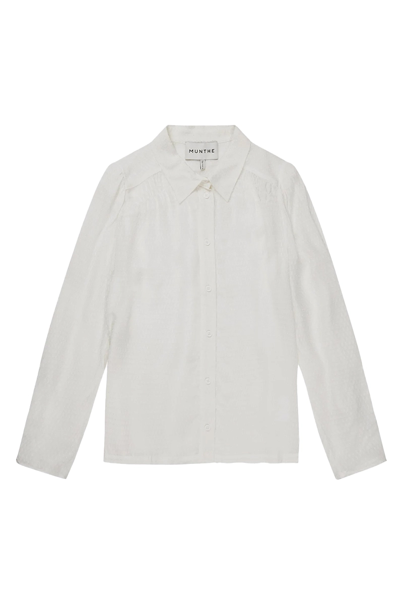Dames blouse lange mouw wit