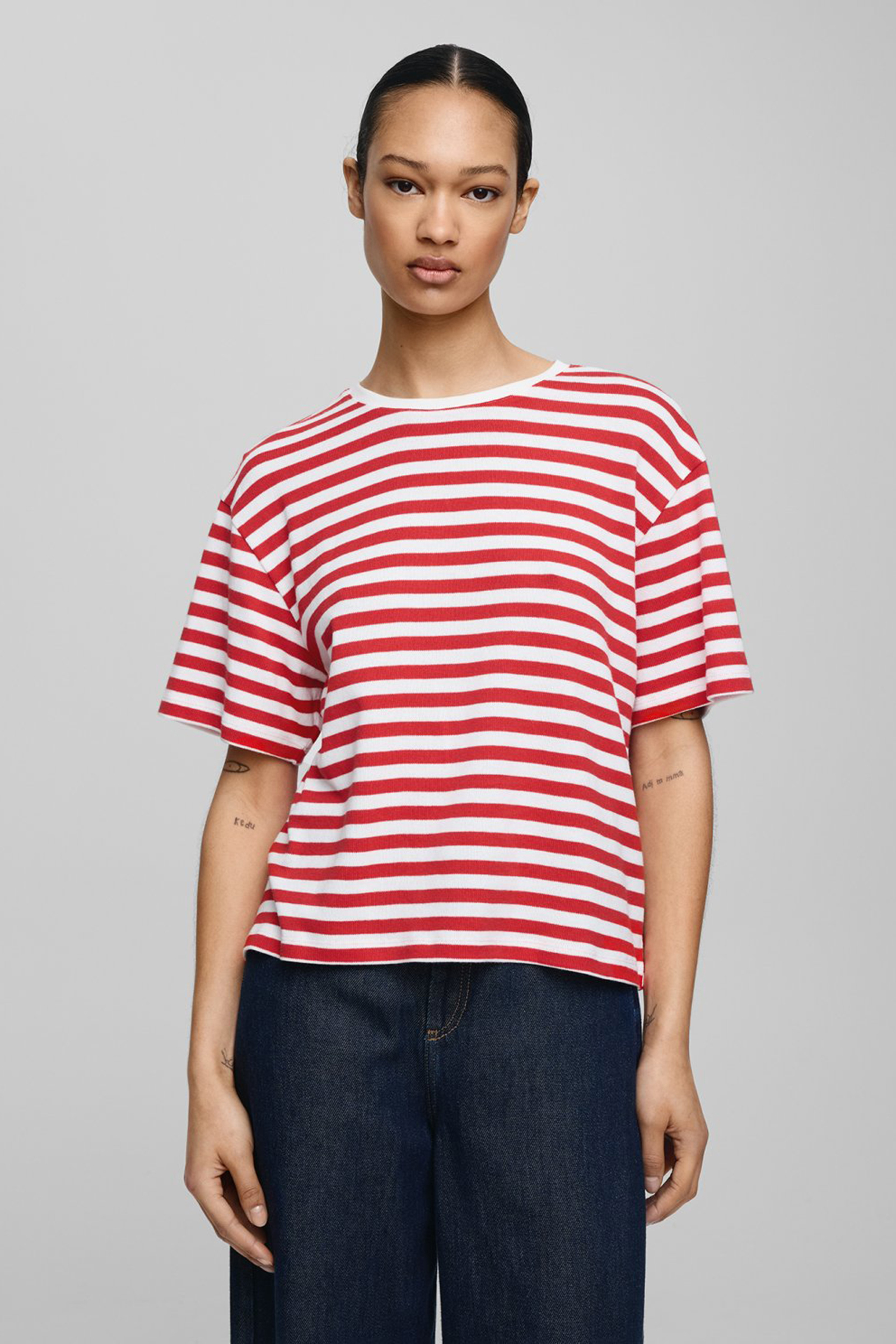 Dames t-shirt korte mouw rood