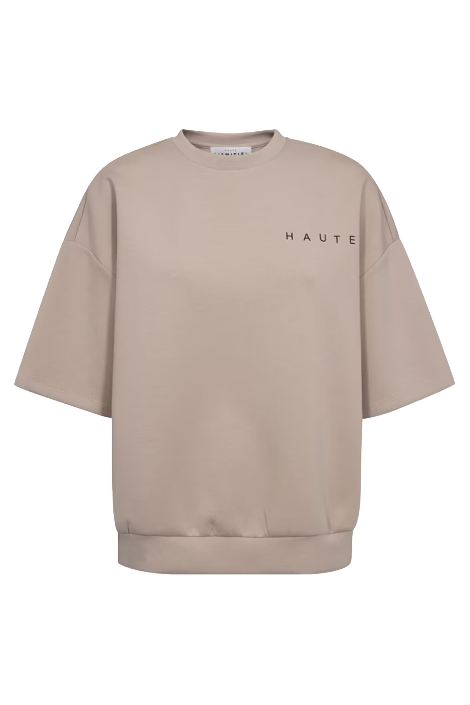 Dames t-shirt korte mouw bruin