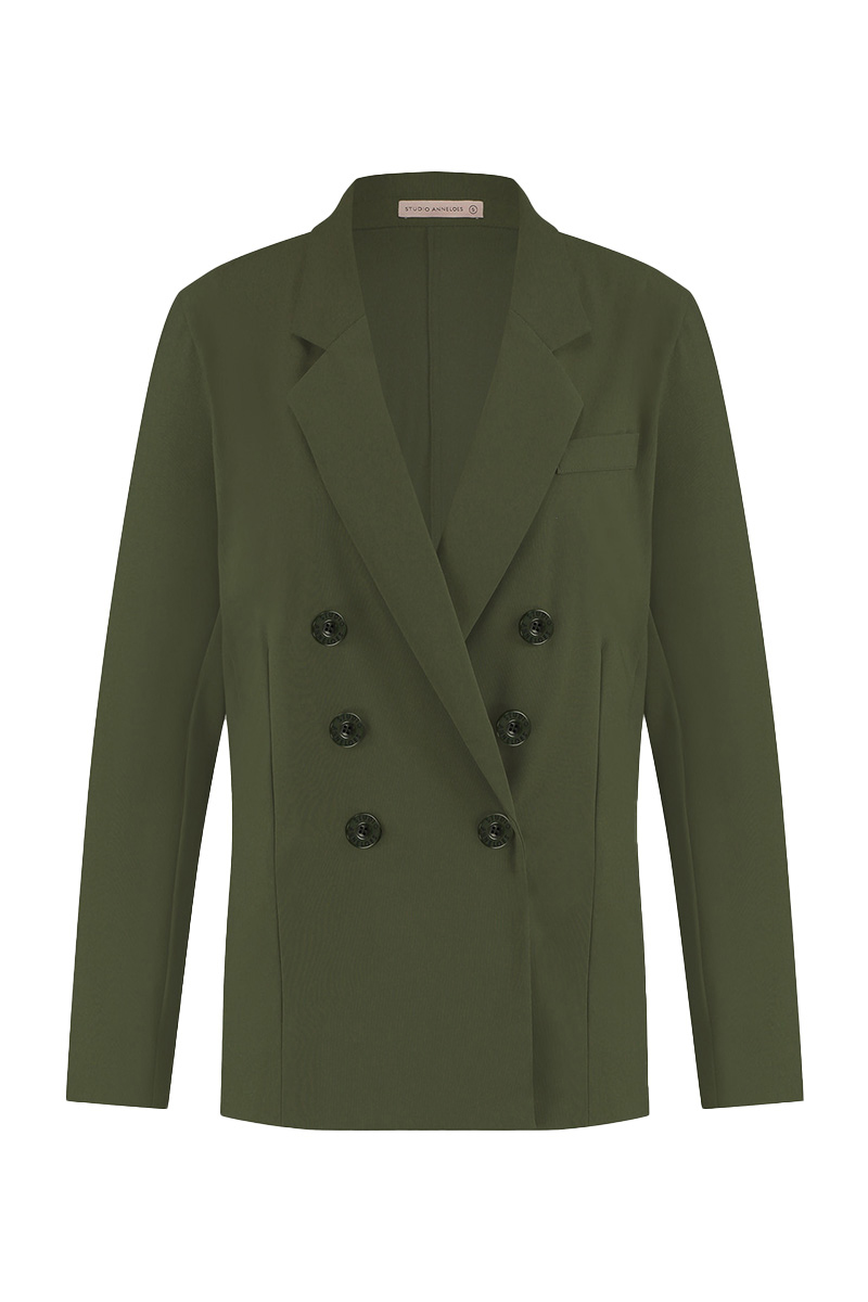 Studio Anneloes Violet bonded blazer Groen-1 1