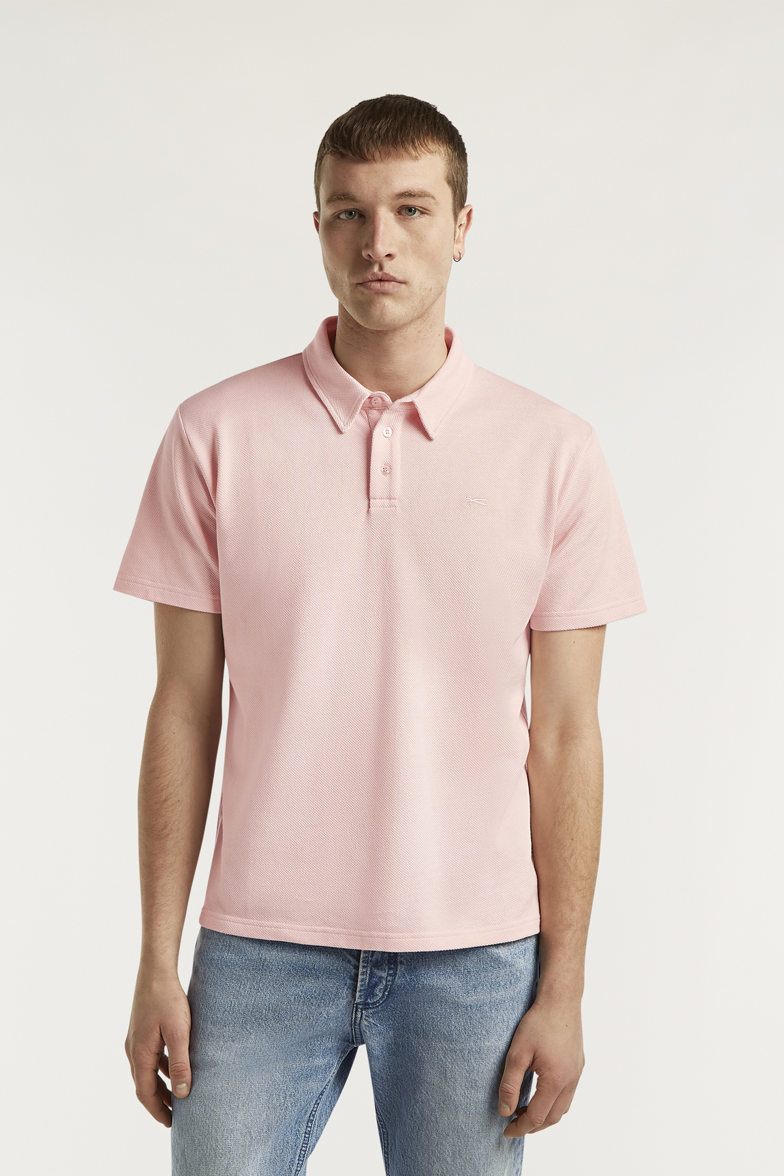 Heren polo korte mouw rose