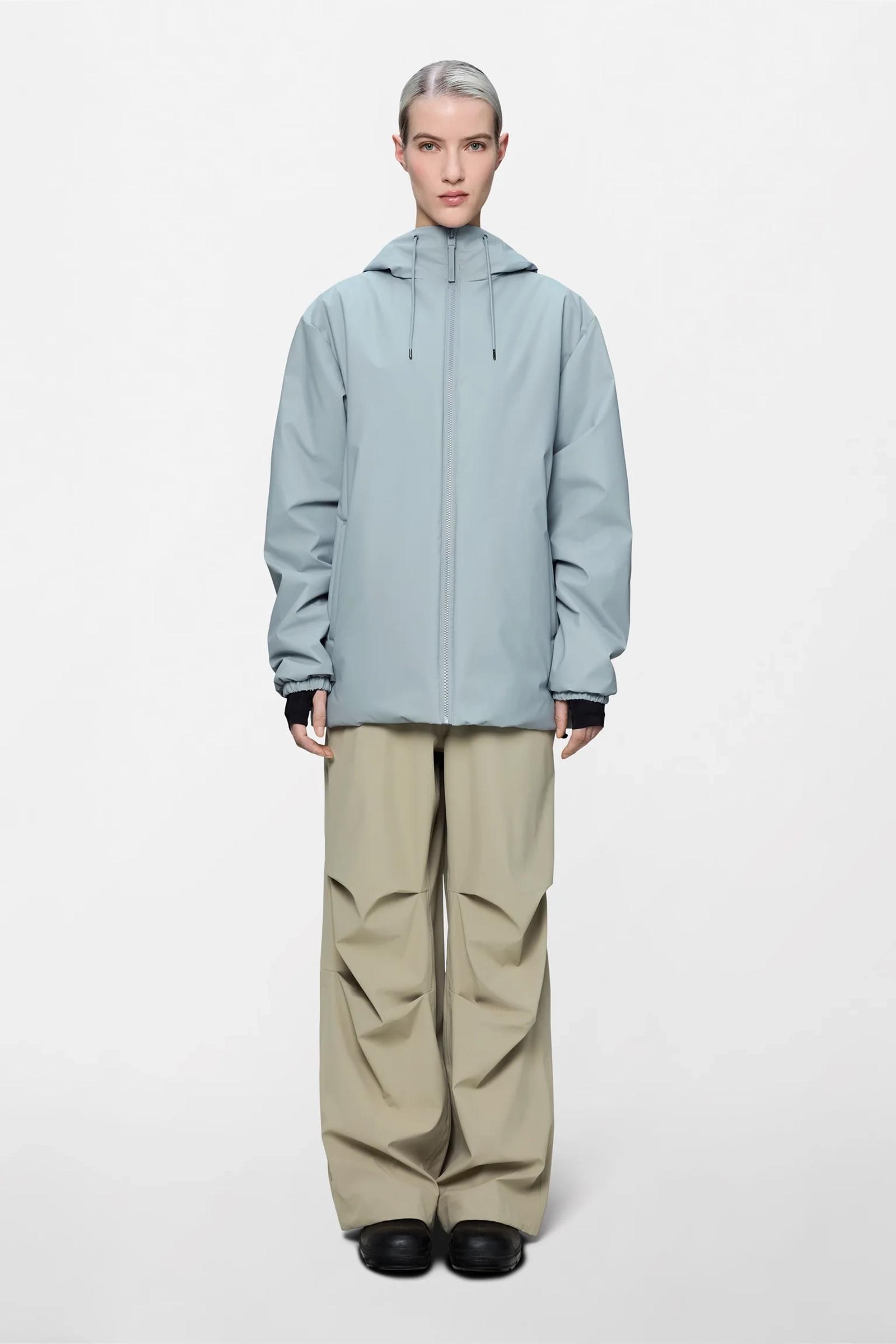 Dames regenjas blauw