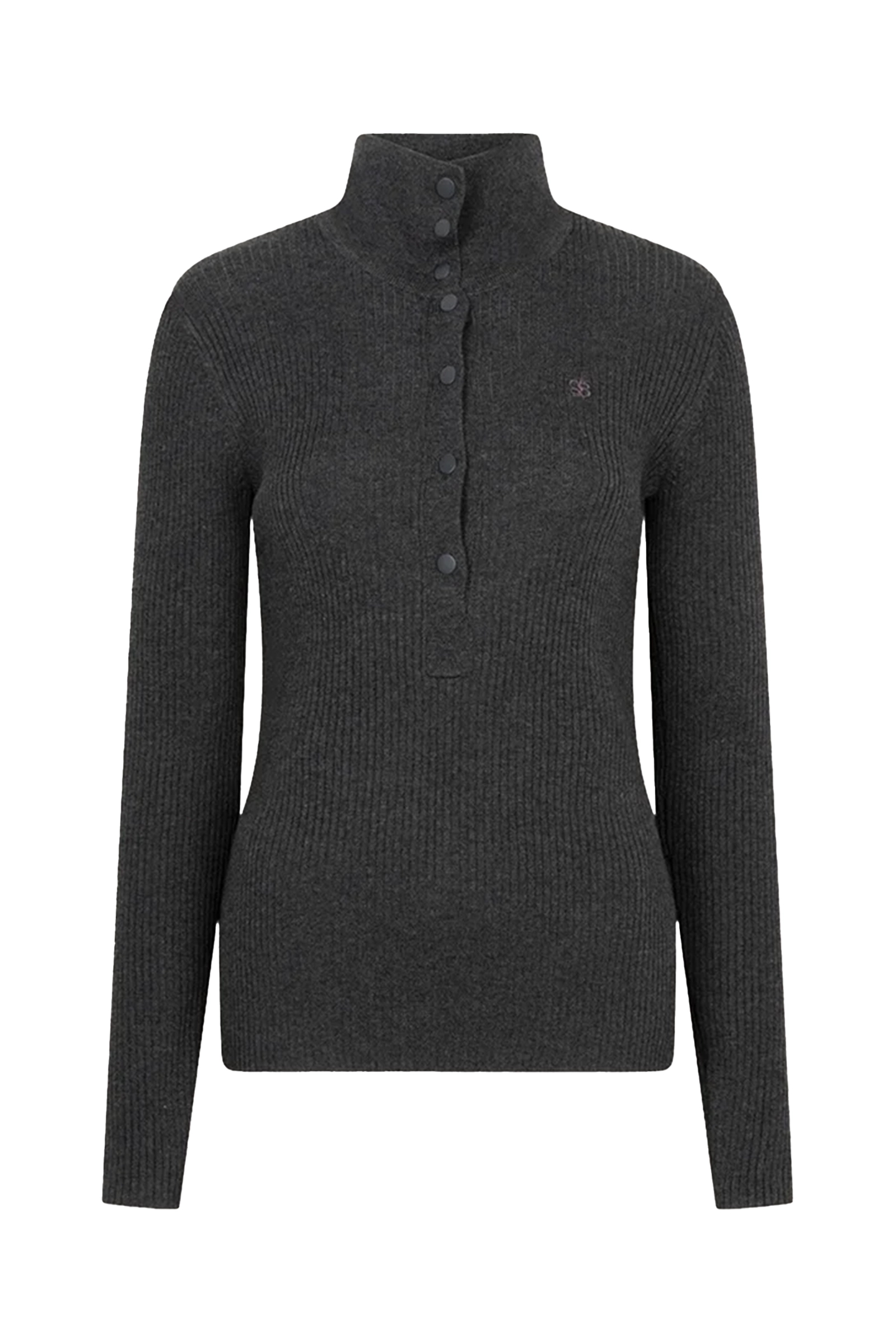 Dames polo grijs