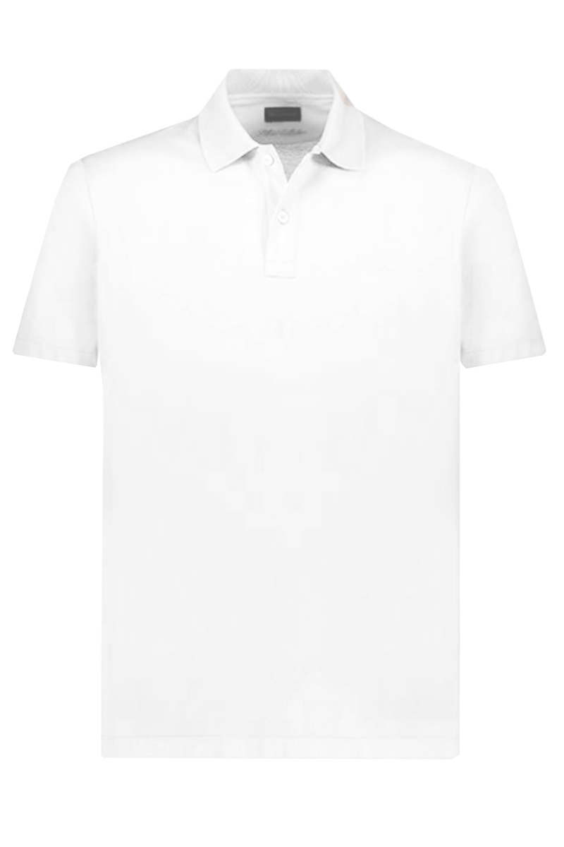 Heren polo korte mouw wit