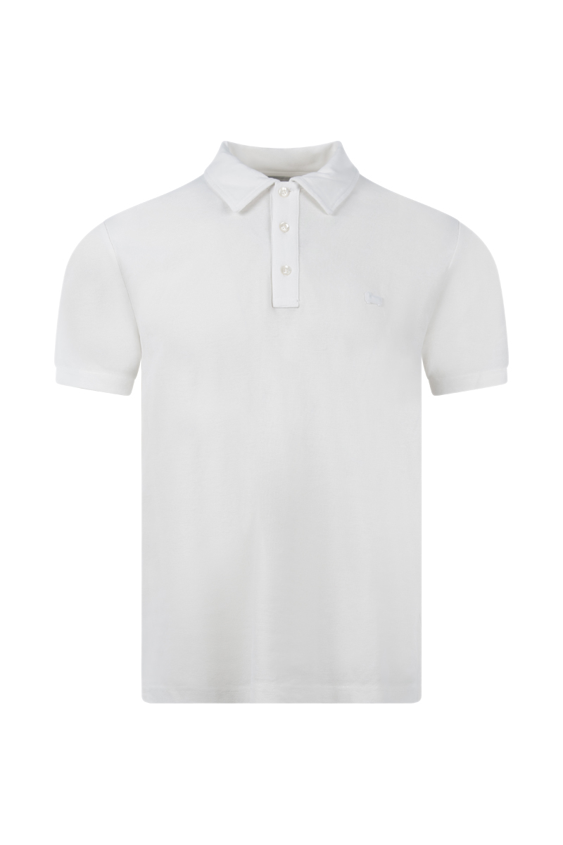 Heren polo korte mouw ecru