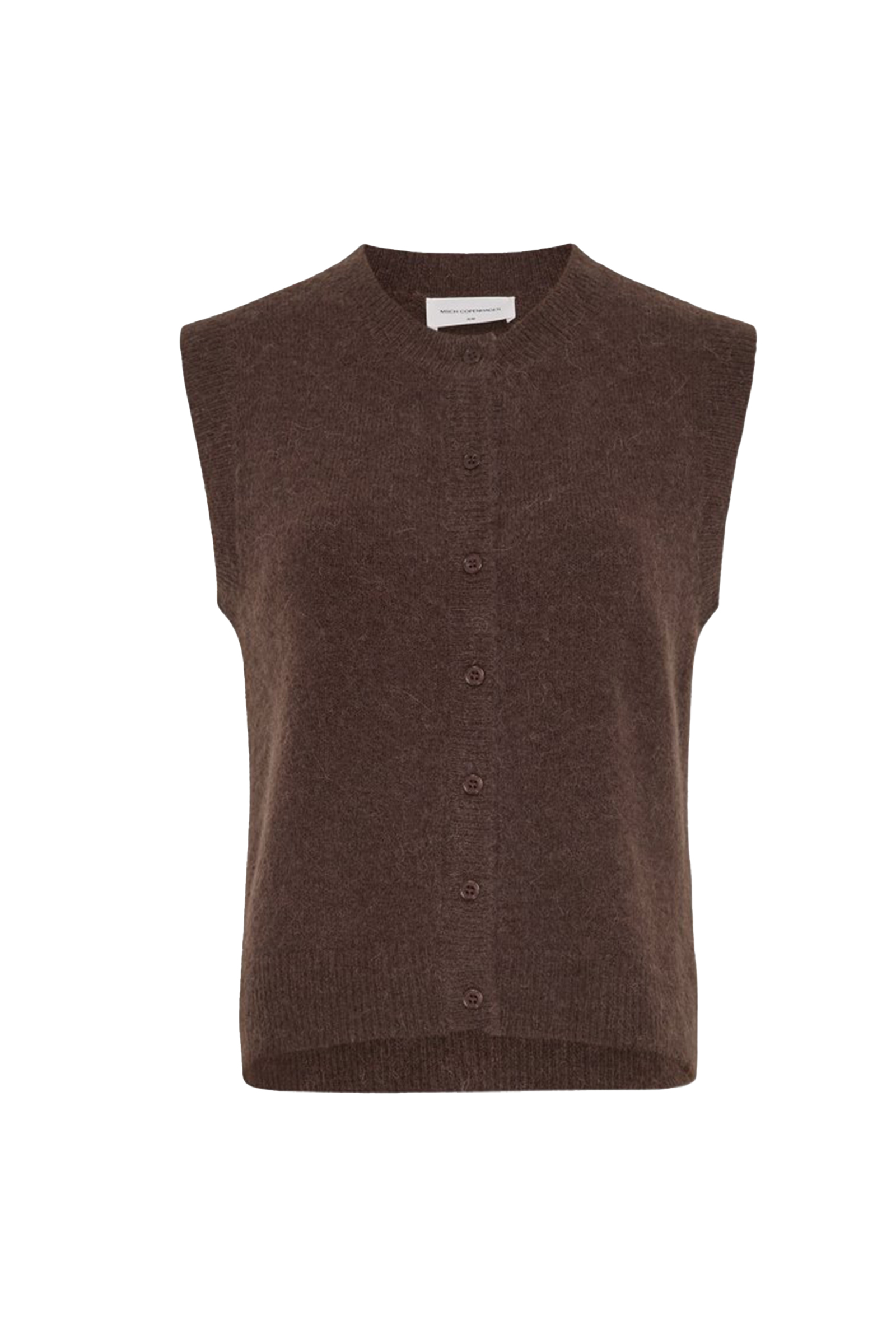 Dames gilet bruin