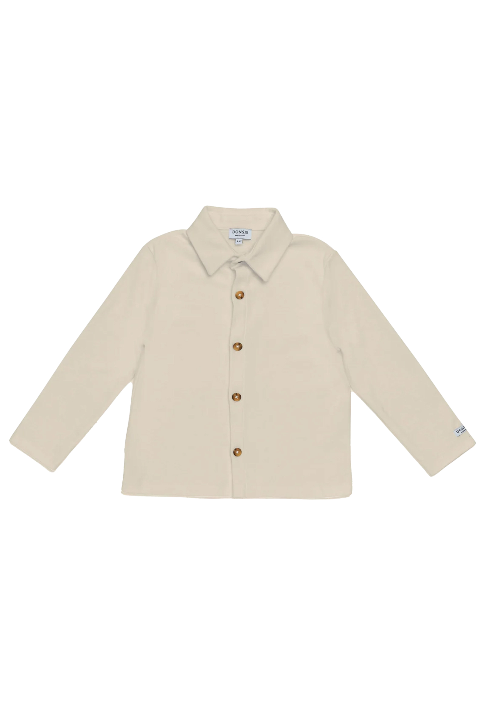 Jongens overhemd lange mouw bruin