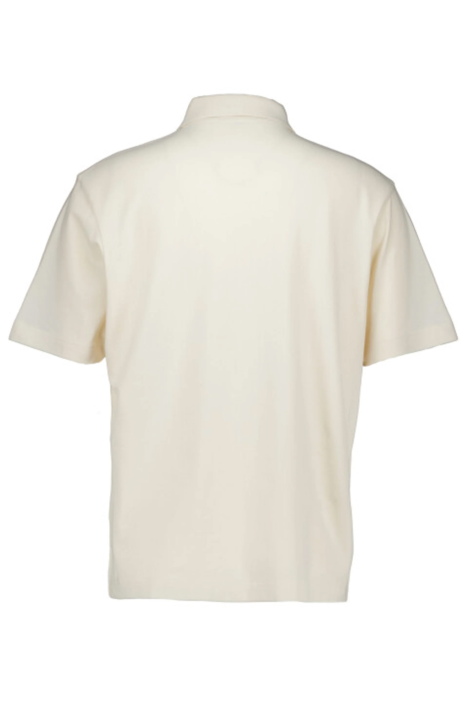 Heren polo korte mouw ecru