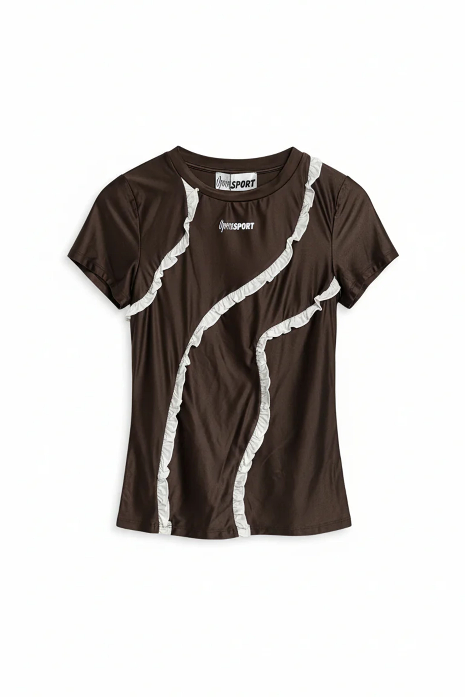 Dames top bruin