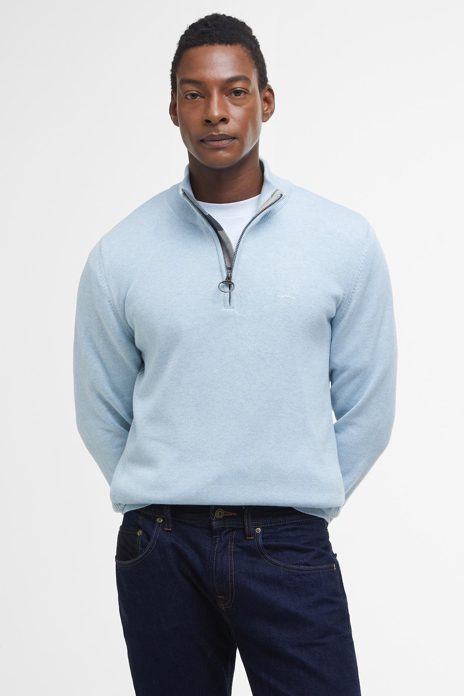 Barbour COTTON HALF ZIP Blauw-1 2