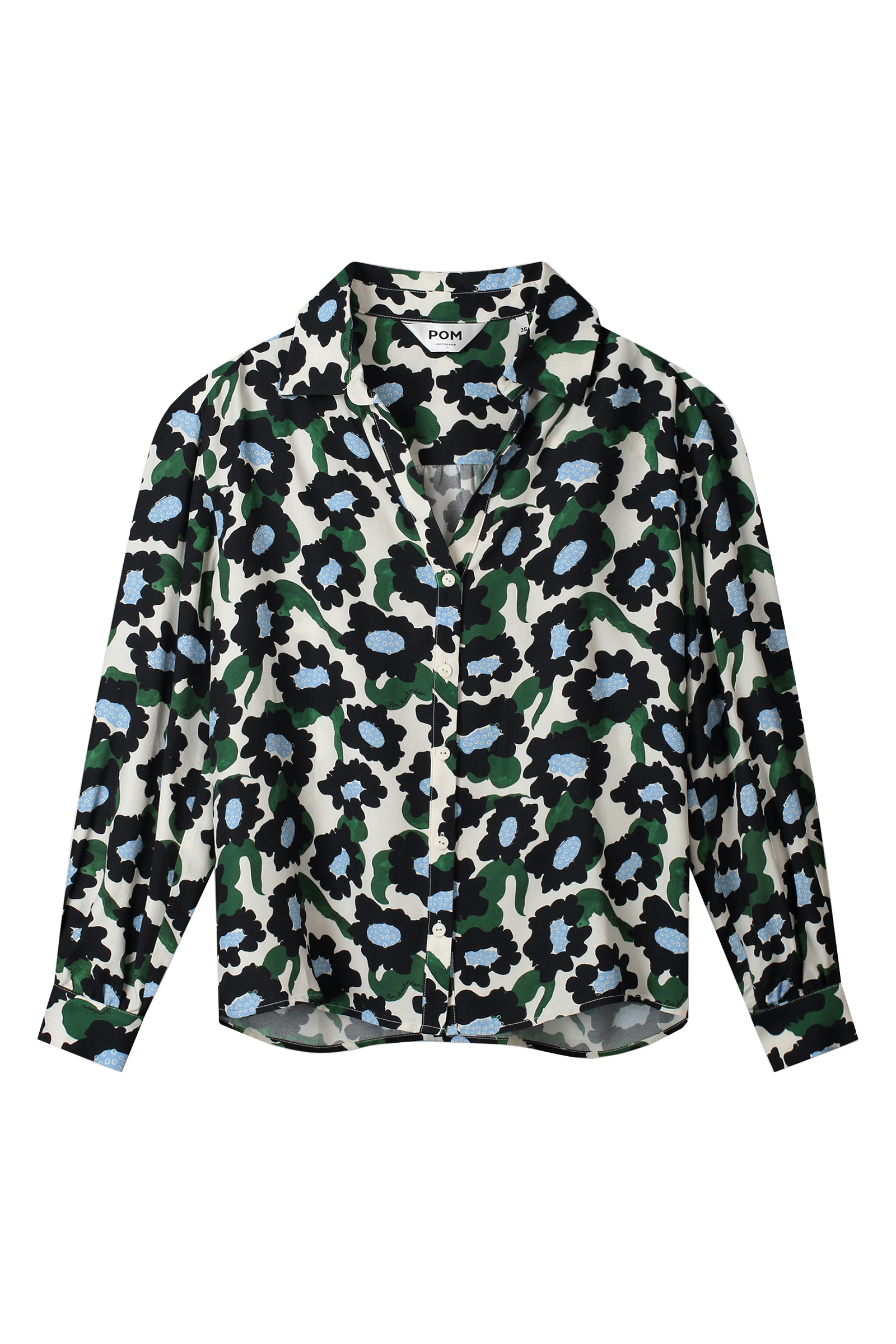 Dames blouse lange mouw wit
