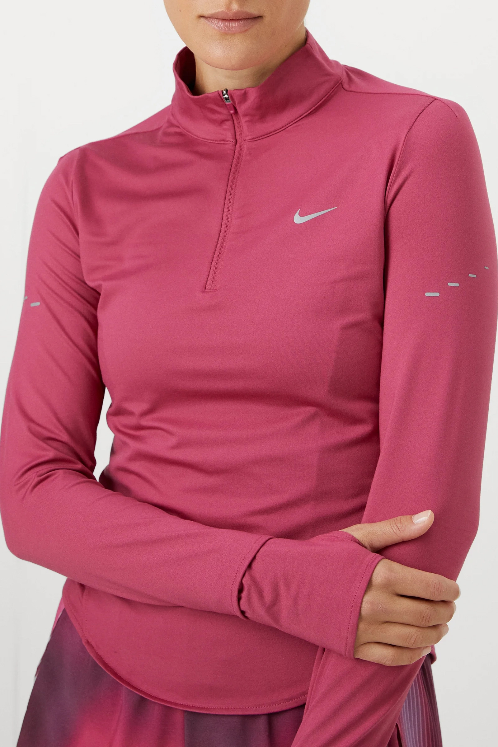 Running dames t-shirt km rood