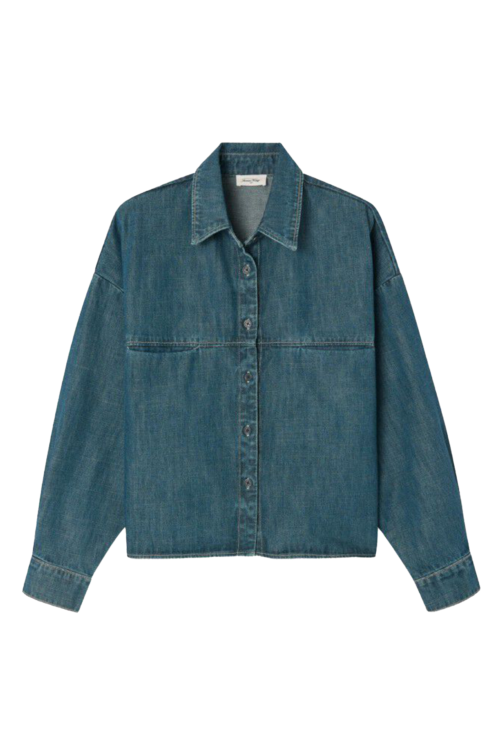 Dames blouse lange mouw blauw