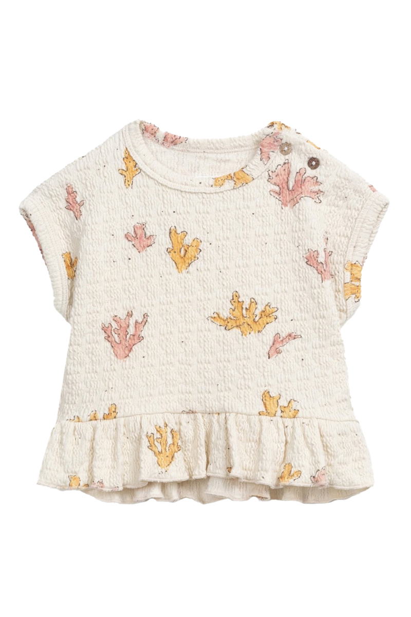 Baby t-shirt korte mouw ecru