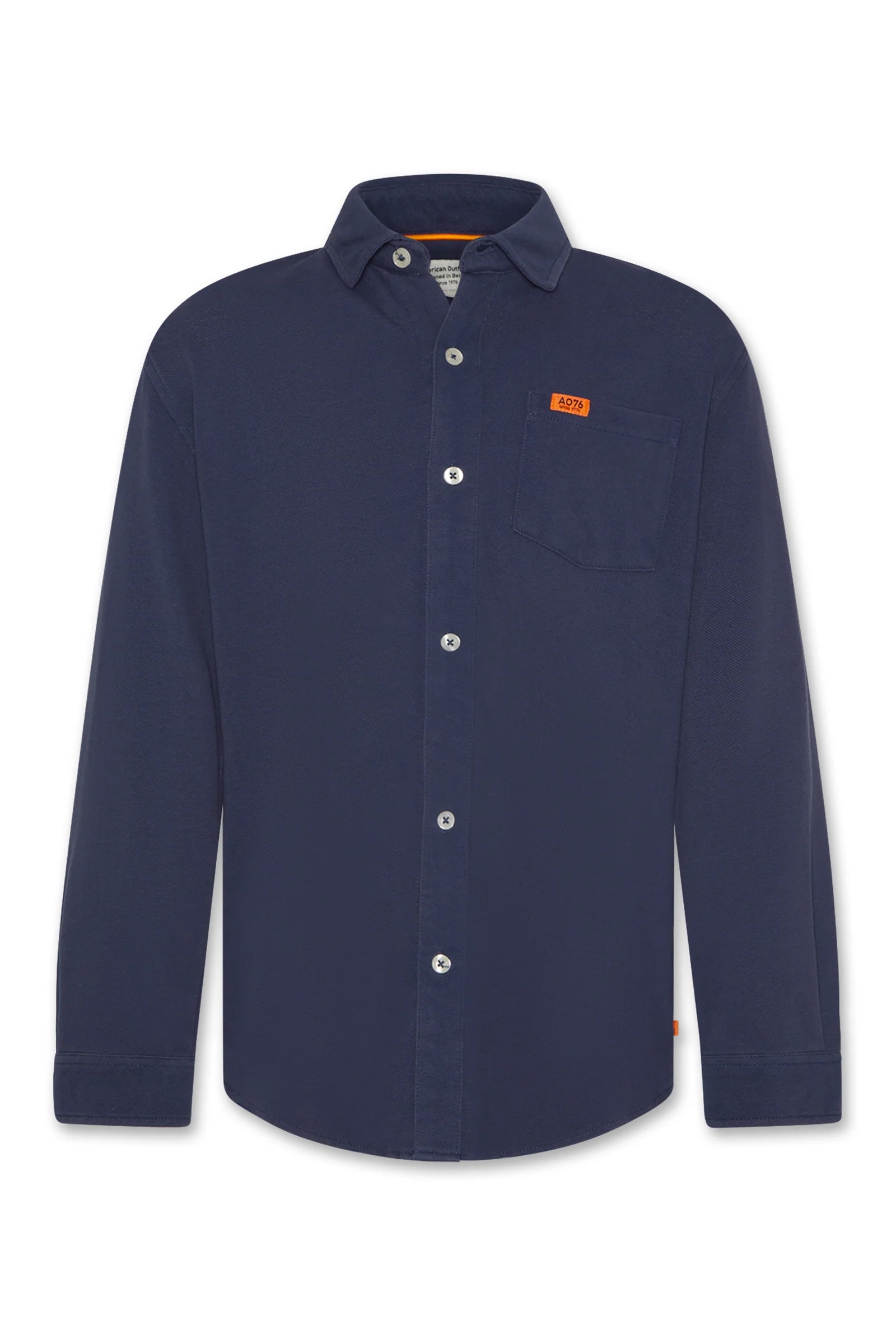 Jongens overhemd lange mouw blauw