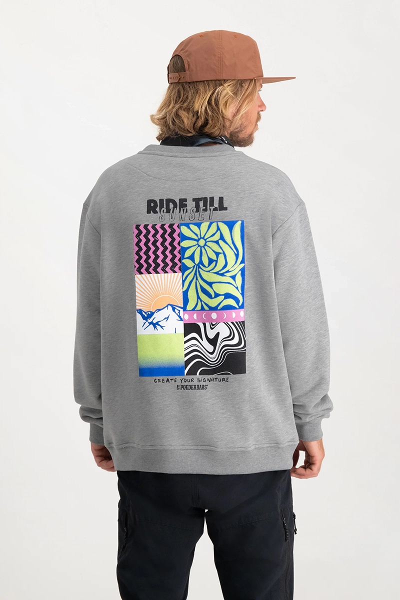 Poederbaas ARTY SWEATER MEN Grijs-1 3