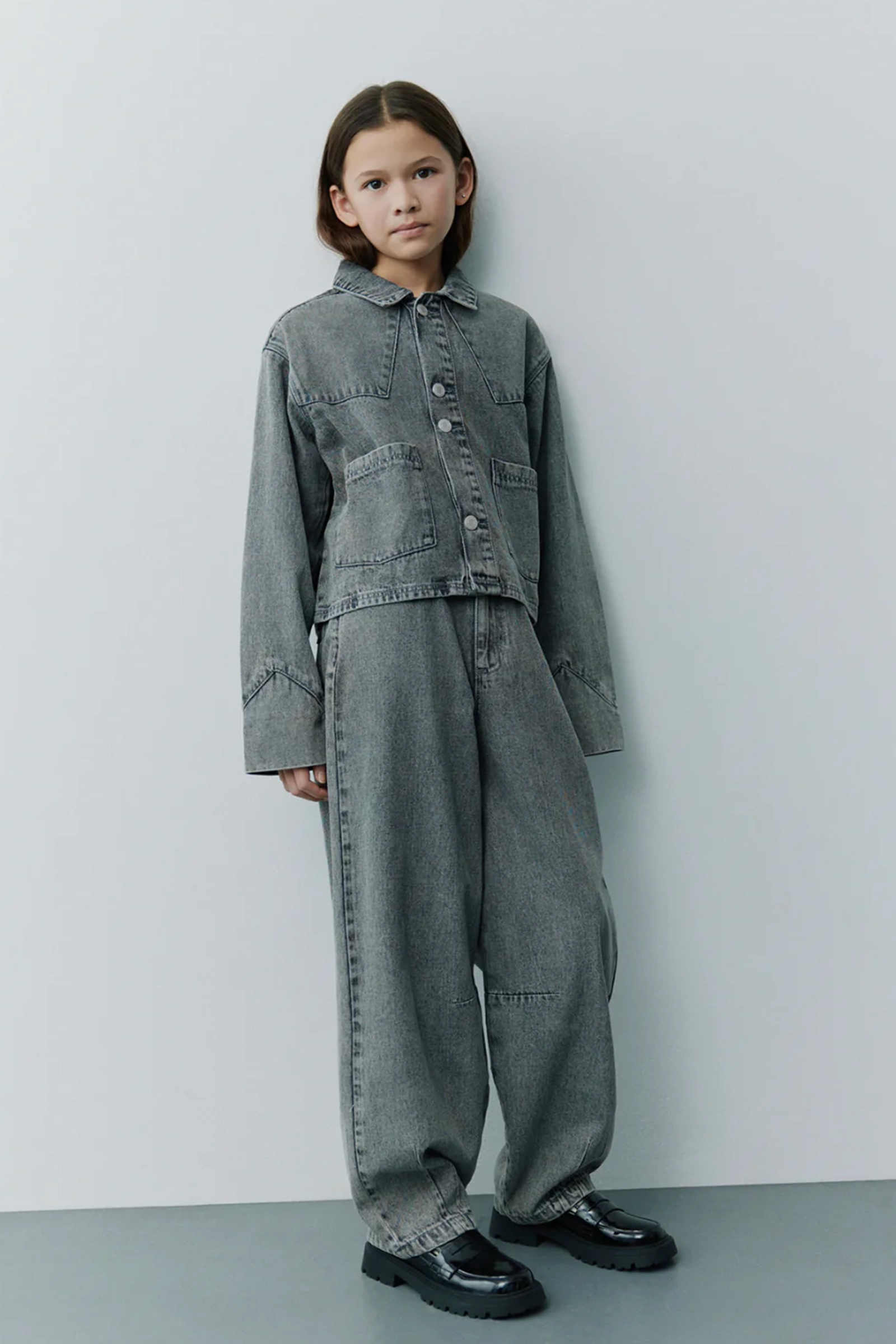 Meisjes jeans grijs