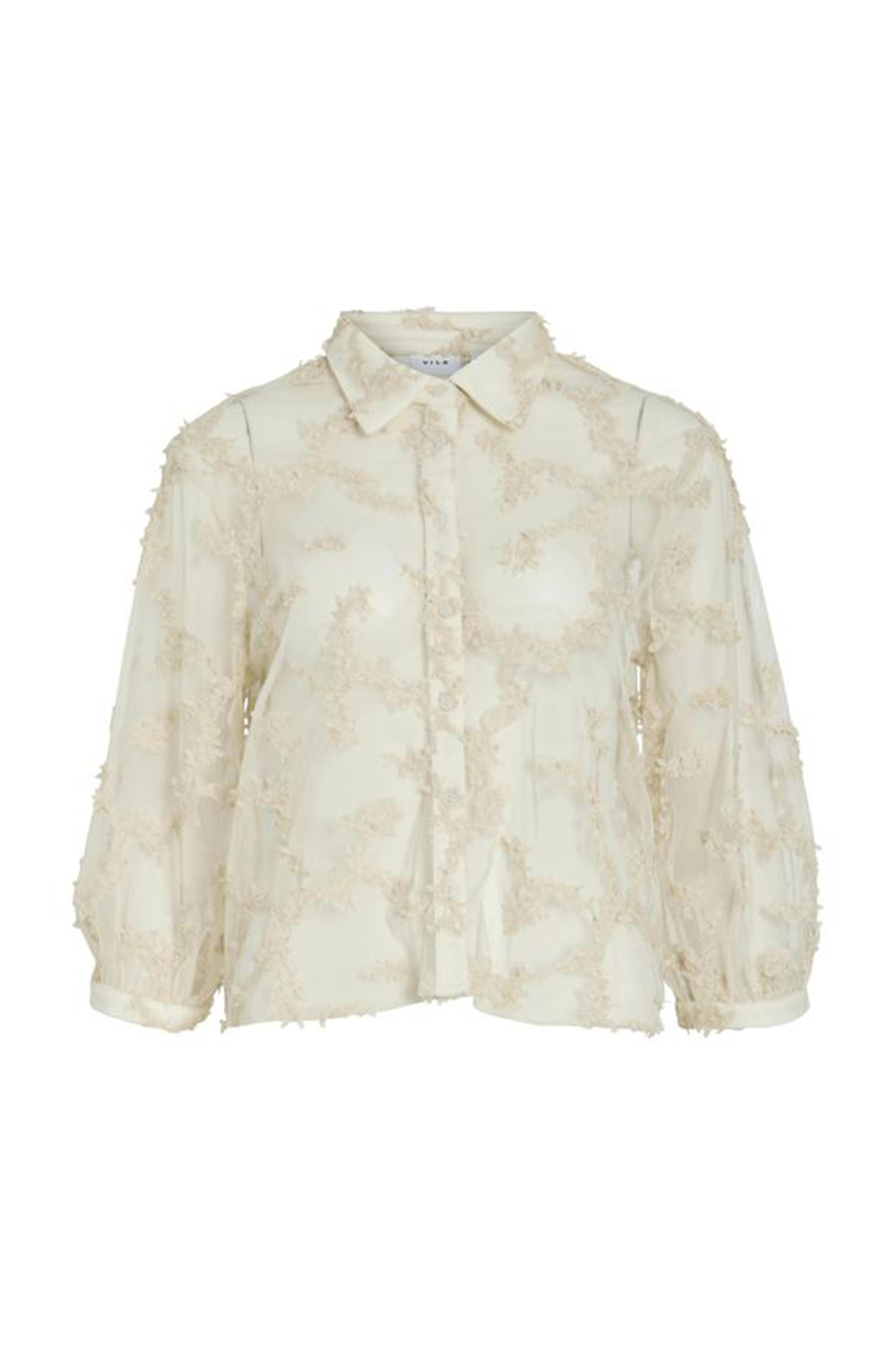 Dames blouse lange mouw bruin