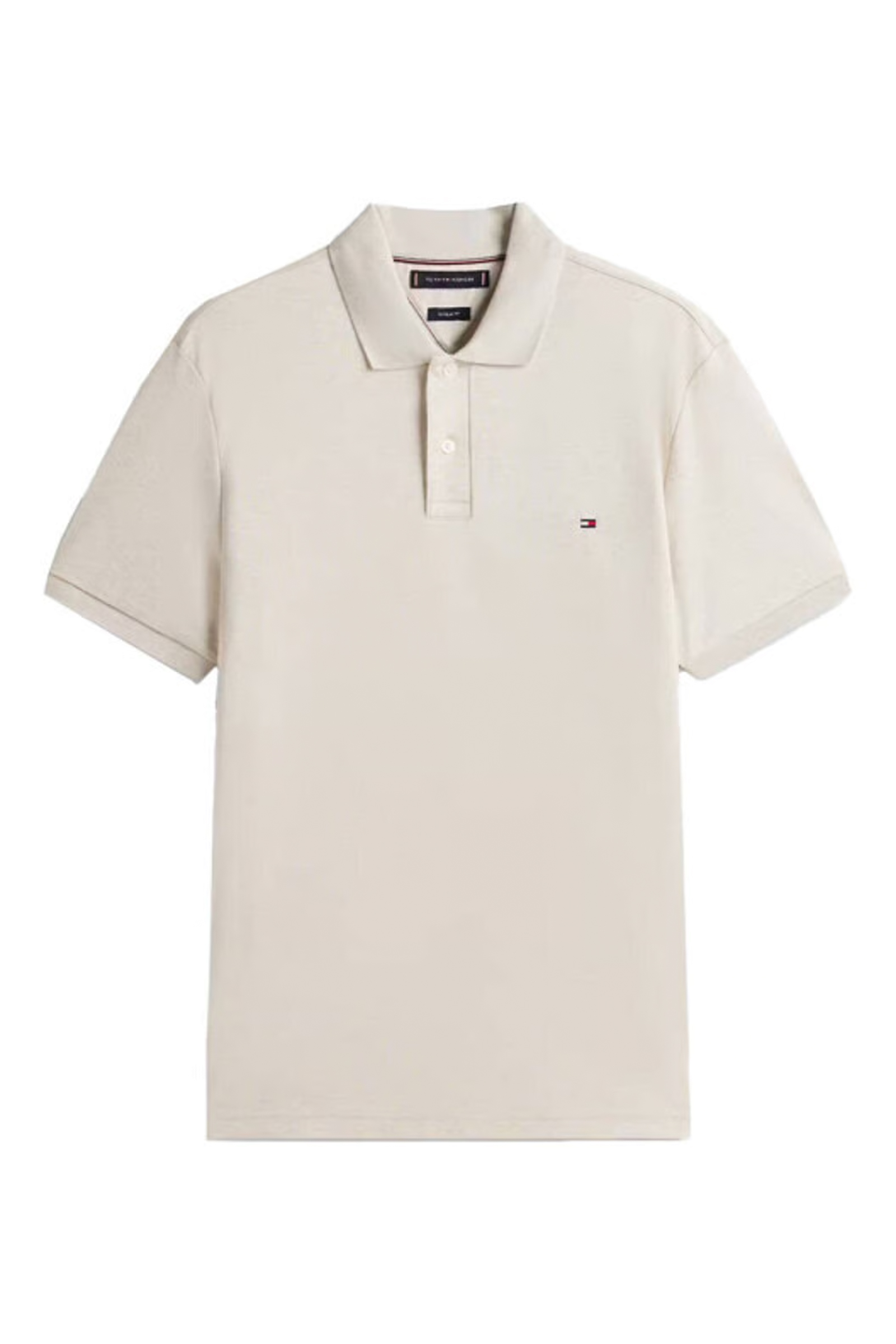 Heren polo korte mouw ecru