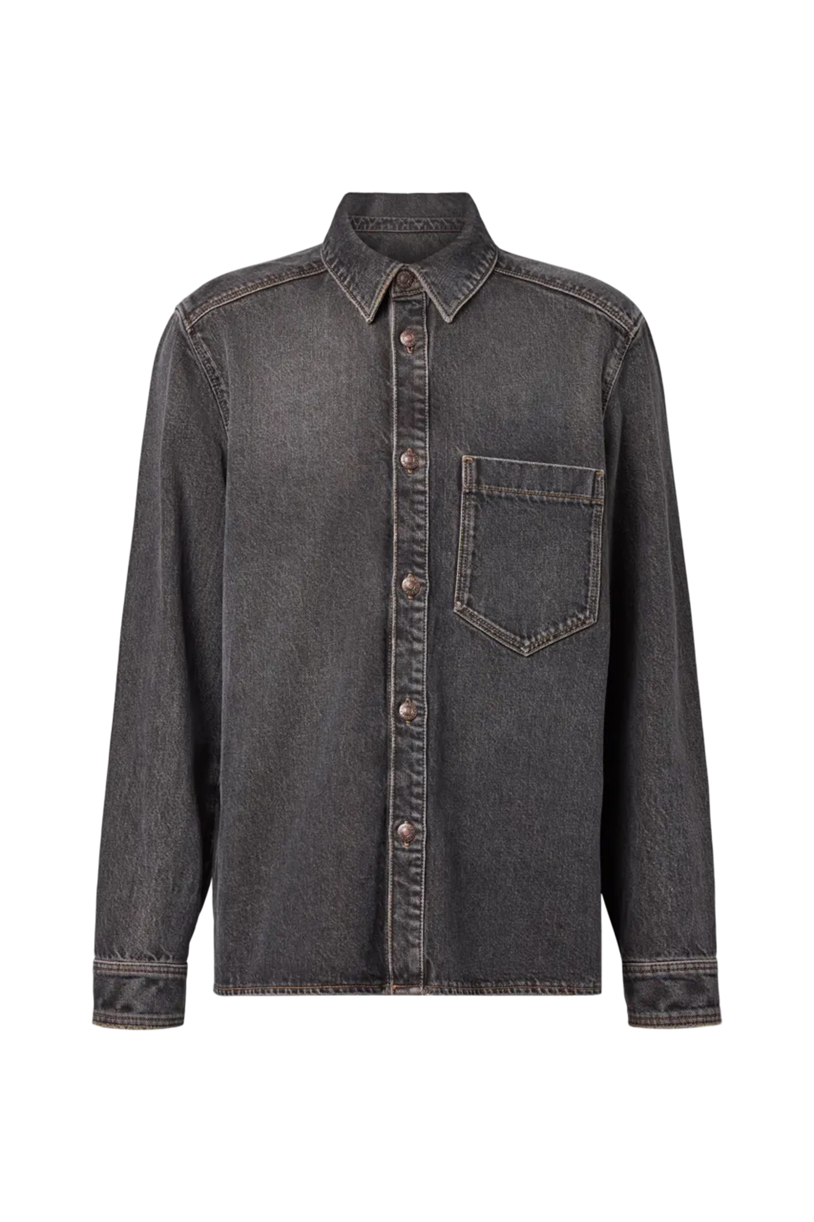 Heren overhemd lm casual grijs