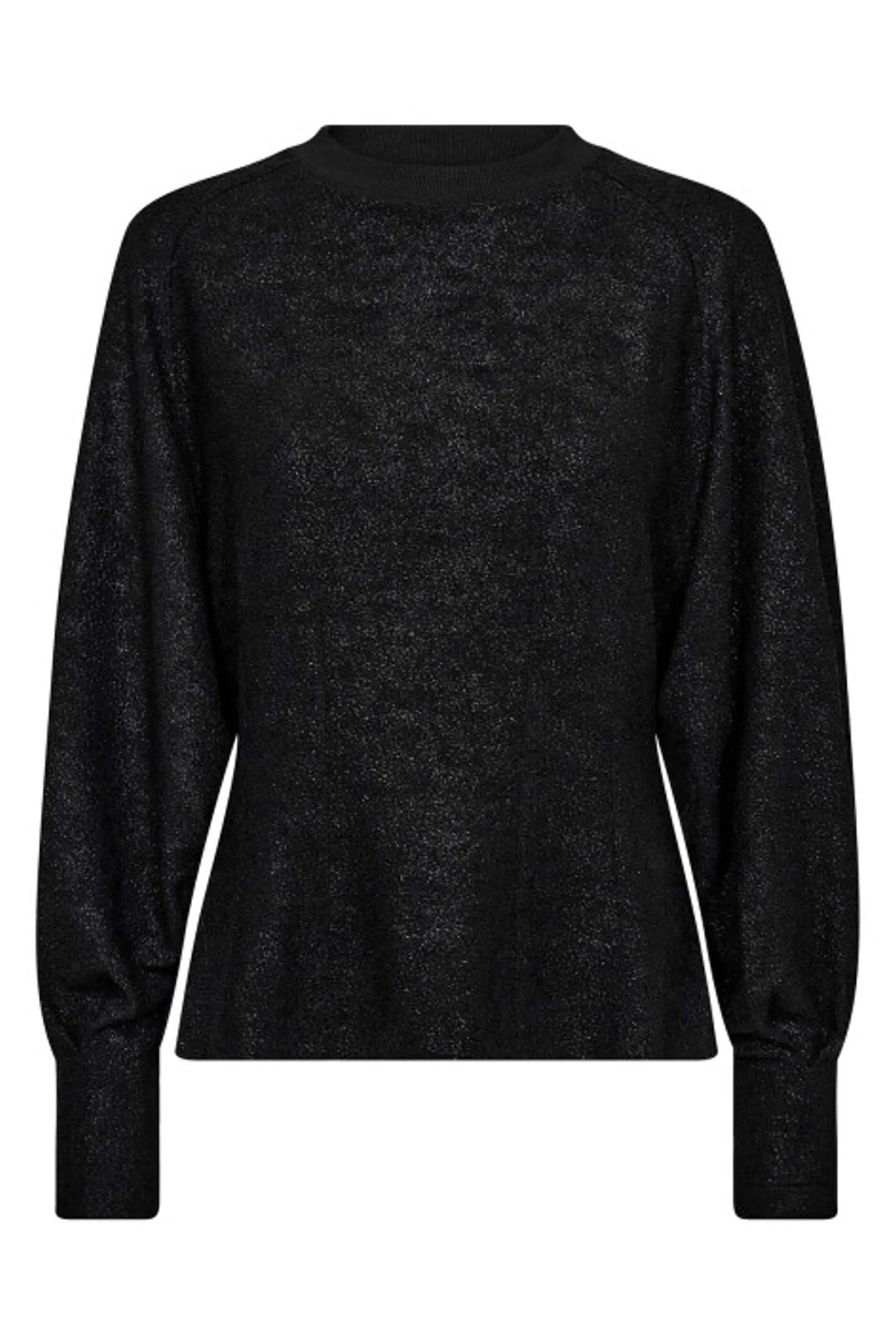 Dames blouse lange mouw zwart