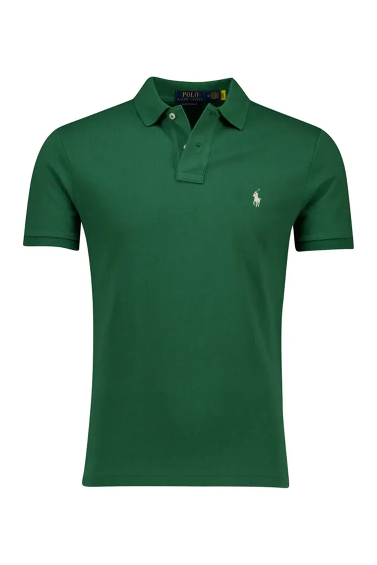 Heren polo korte mouw groen